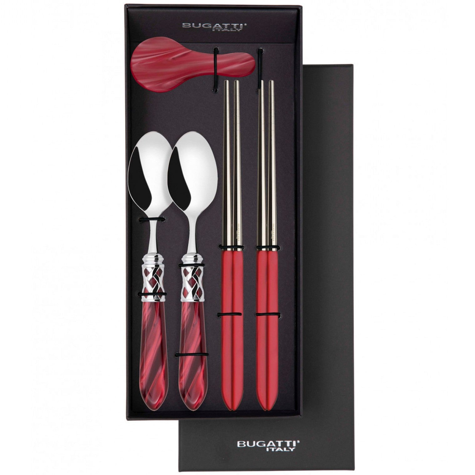 Aladdin Brilliant Chopticks set for 2 in gift box - Burgundy-Casa Bugatti USA
