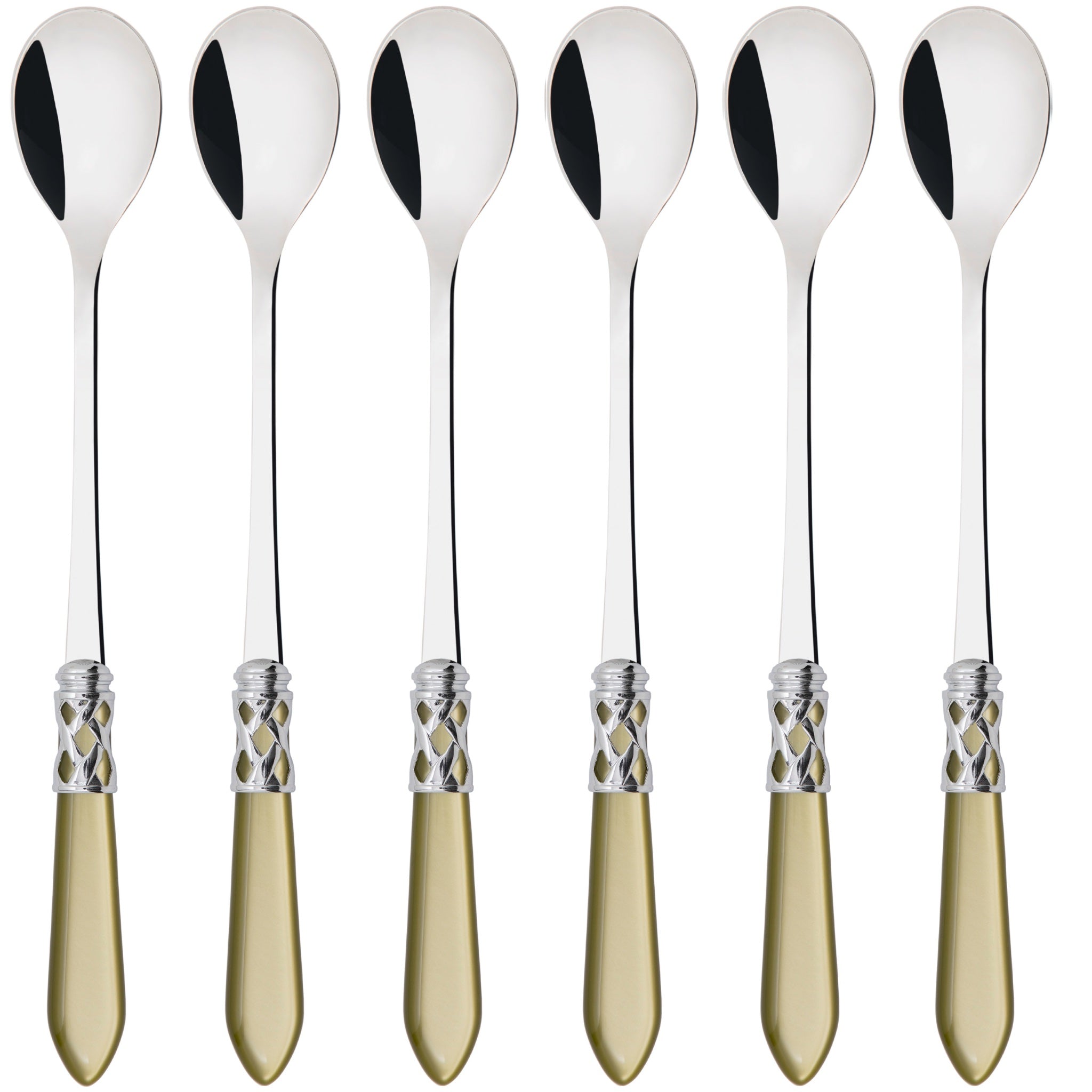 Aladdin Brilliant Ice Tea / Cocktail Spoon Set - Chartreuse Green-Casa Bugatti USA