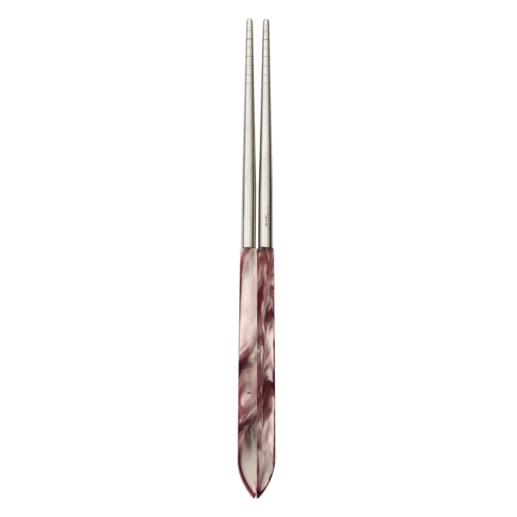 Set OF 2 Chopsticks lilac Acrylic / stainless steel-Casa Bugatti USA