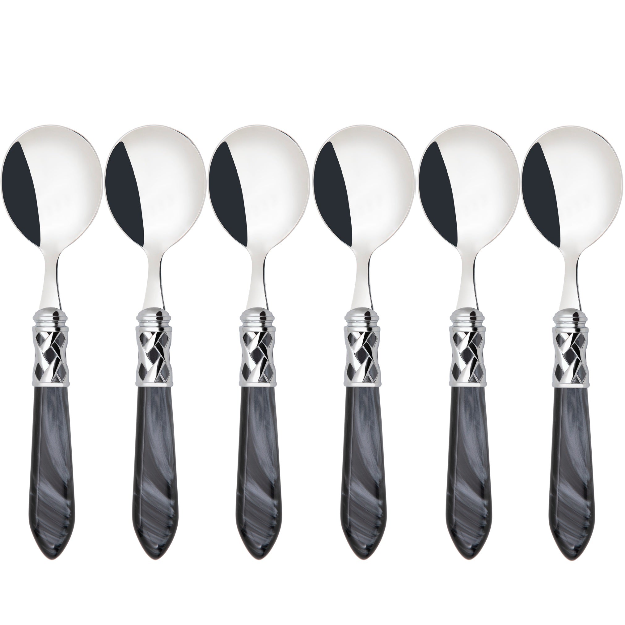 Aladdin Brilliant Soup Spoons Set - Charcoal-Casa Bugatti USA