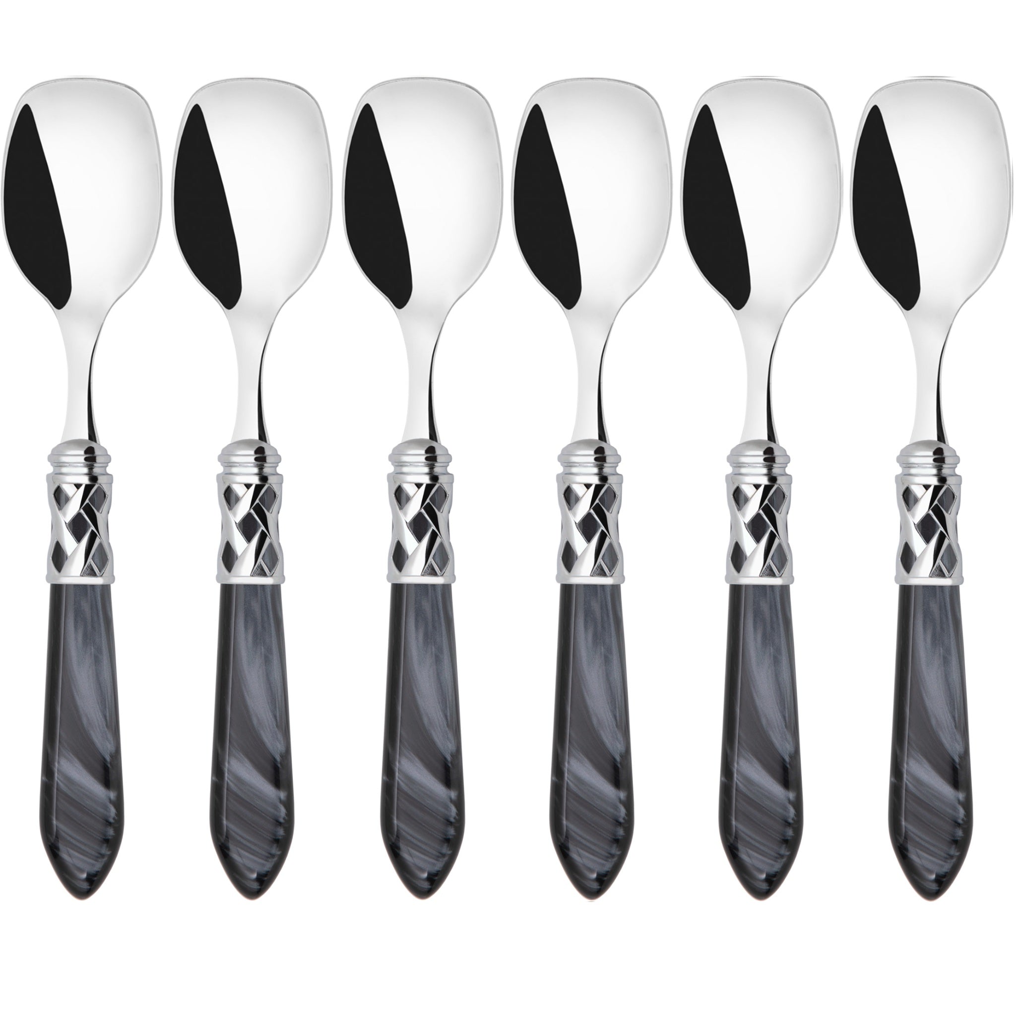 Aladdin Brilliant Ice Cream Spoons Set, Charcoal — Casa Bugatti