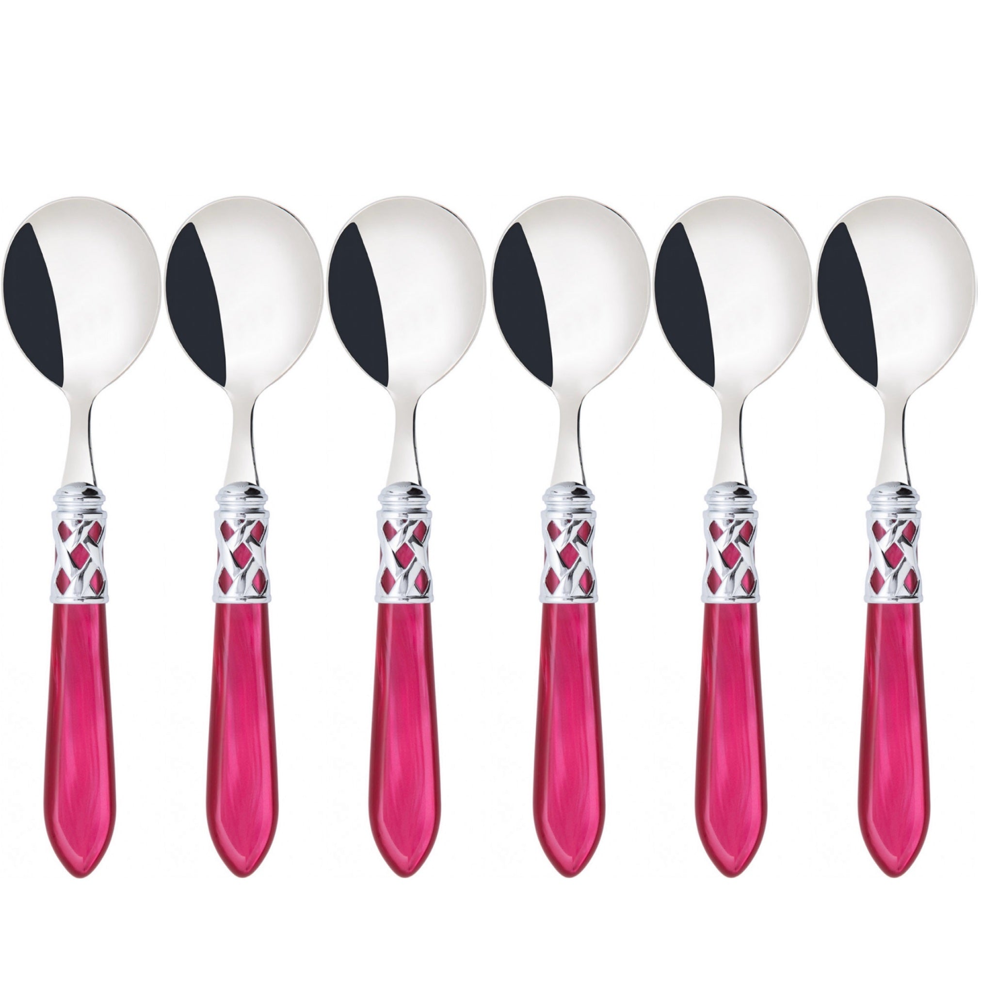 Aladdin Brilliant Soup Spoons Set, Raspberry — Casa Bugatti