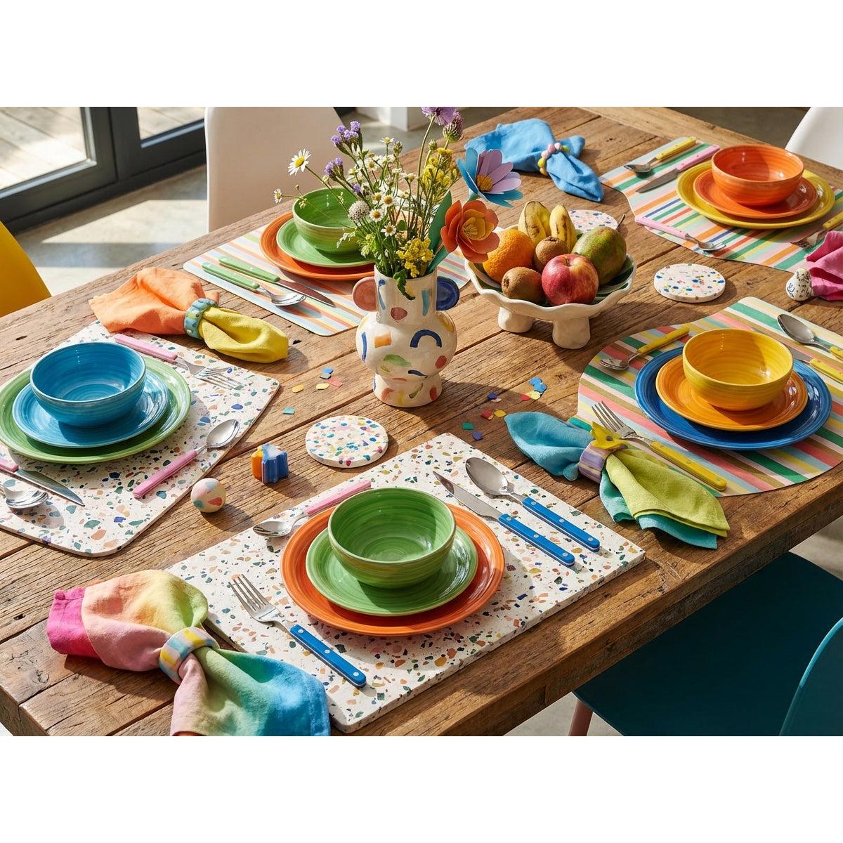 Allegra 5 Piece Place Setting - blue-Casa Bugatti USA