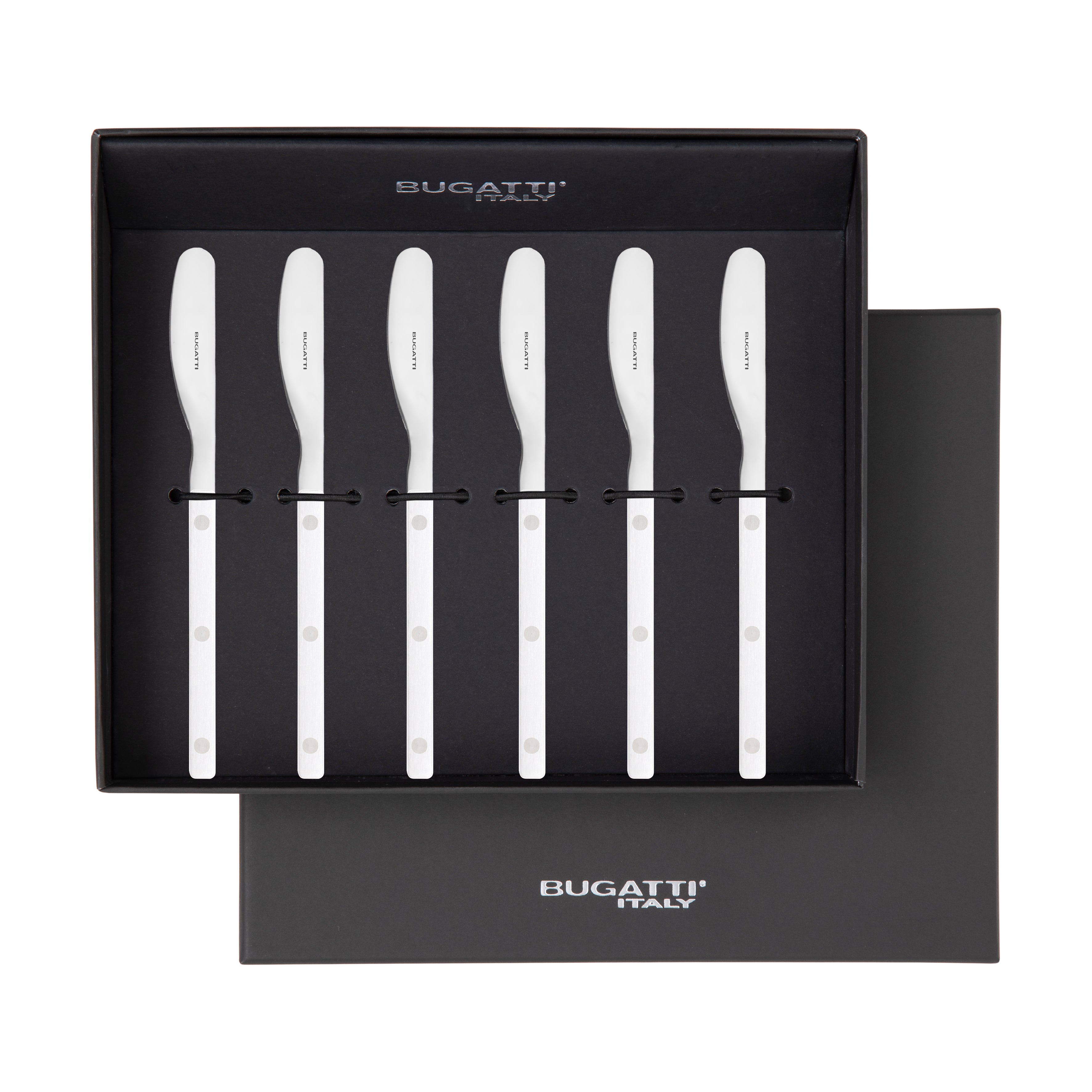 Allegra Butter Knife Set - white-Casa Bugatti USA