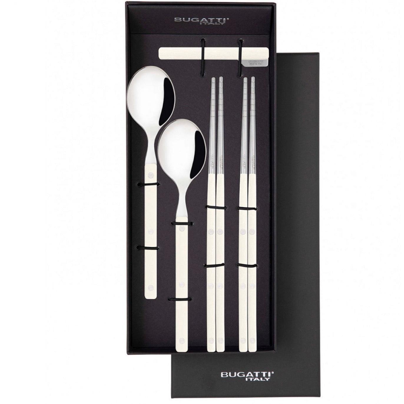 Allegra Chopsticks Set for 2 - Ivory