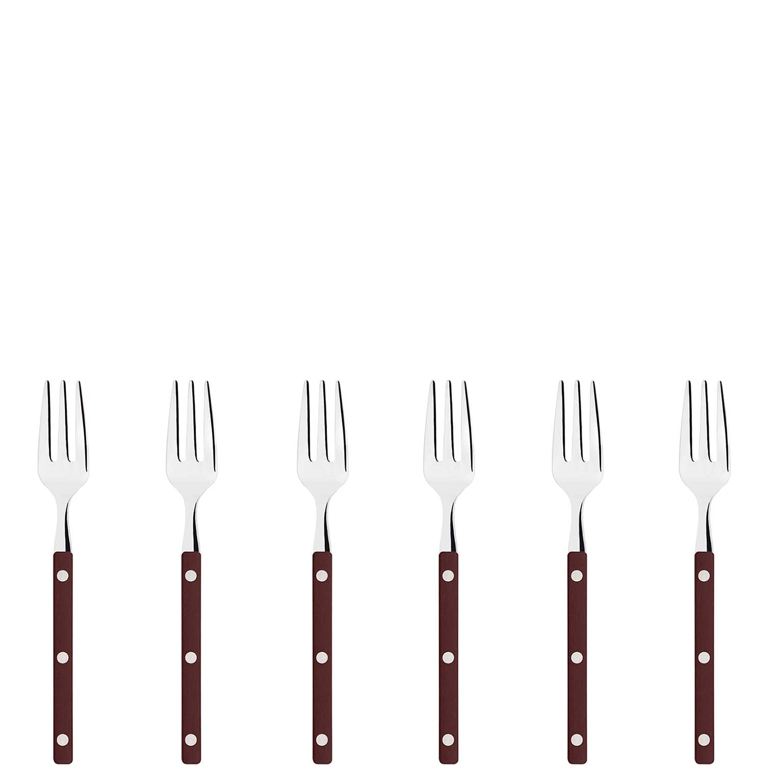 Allegra Cocktail / Cake Fork Set - brown-Casa Bugatti USA