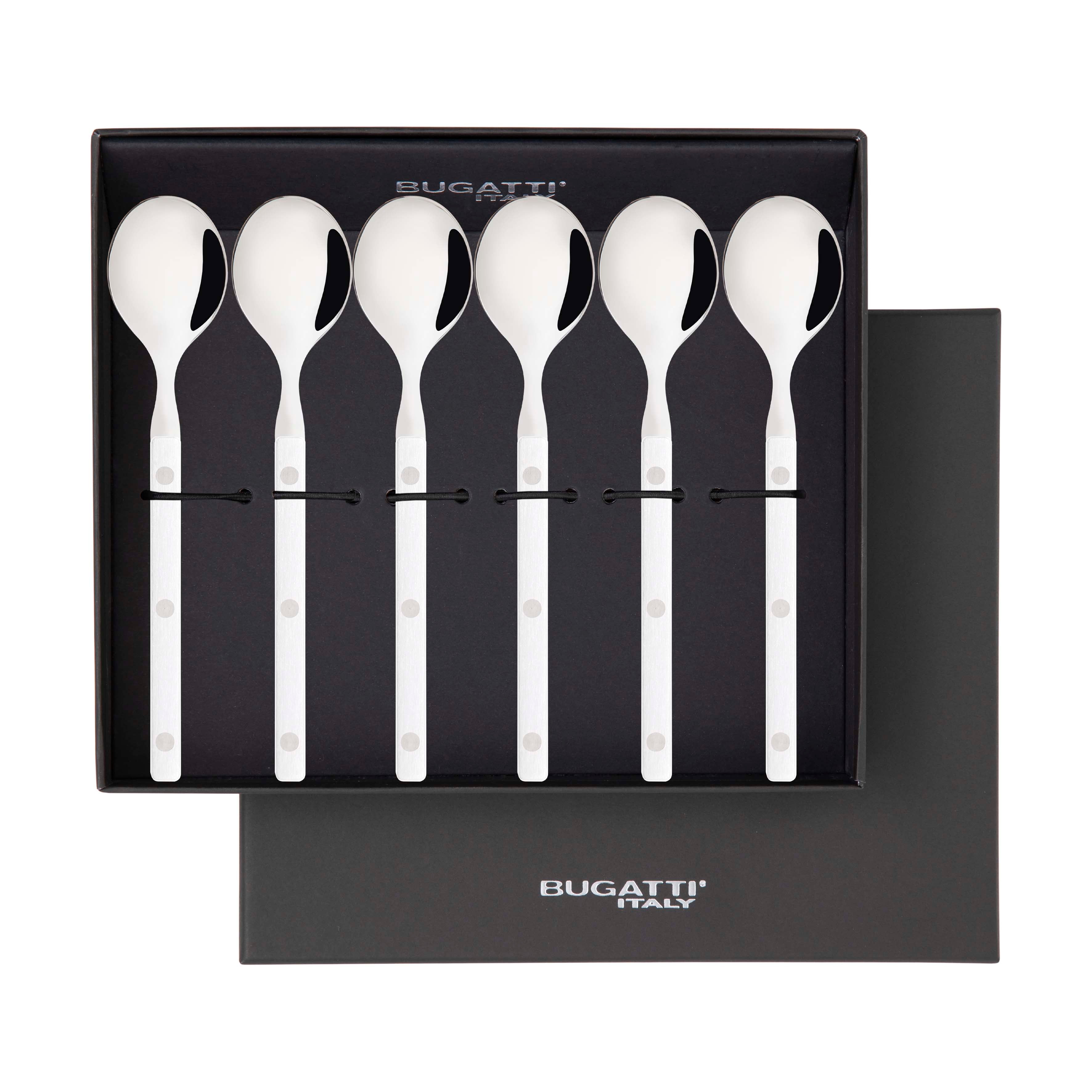 Allegra Coffee Spoon Set - white-Casa Bugatti USA