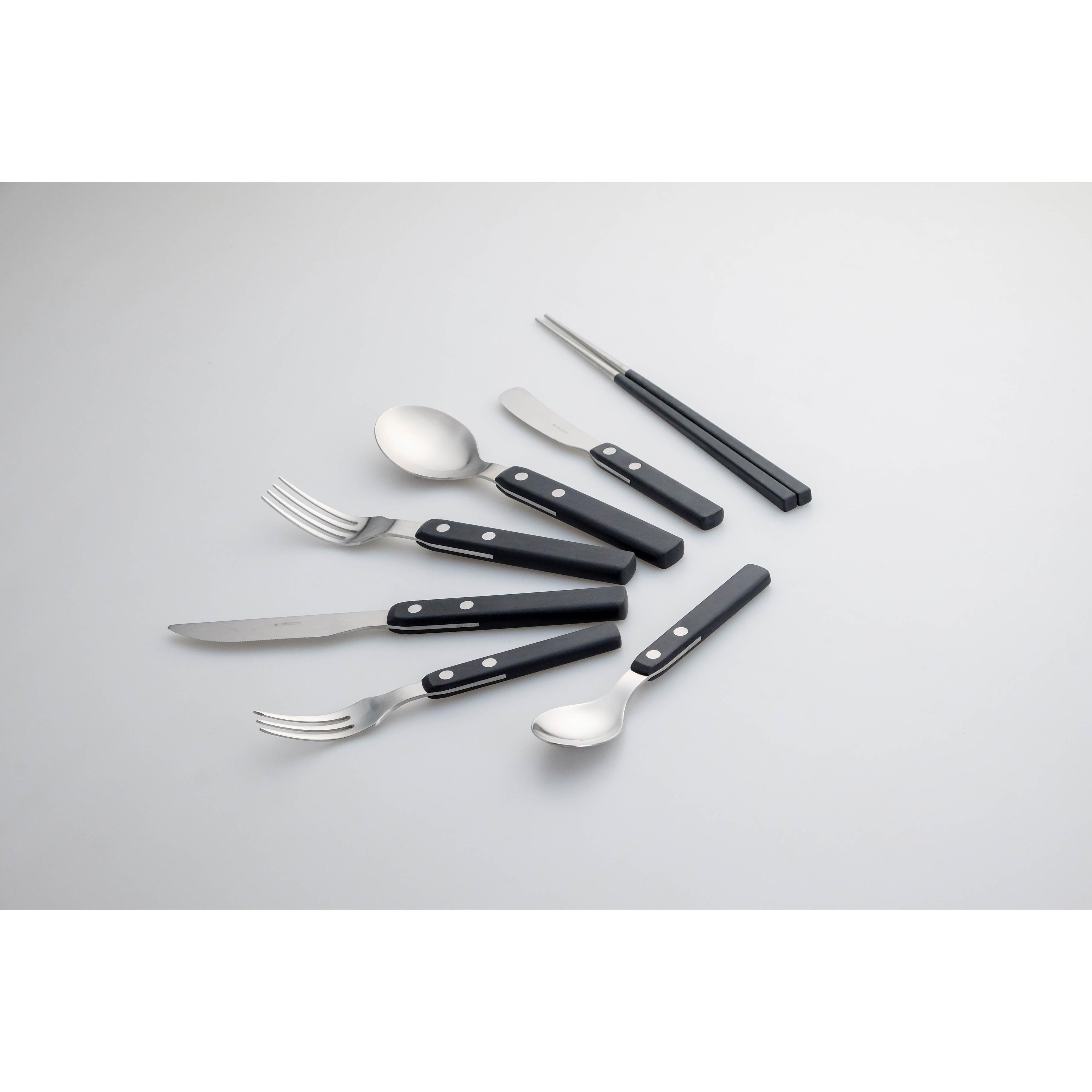 ALPI 5 Piece Place setting - Black-Casa Bugatti USA