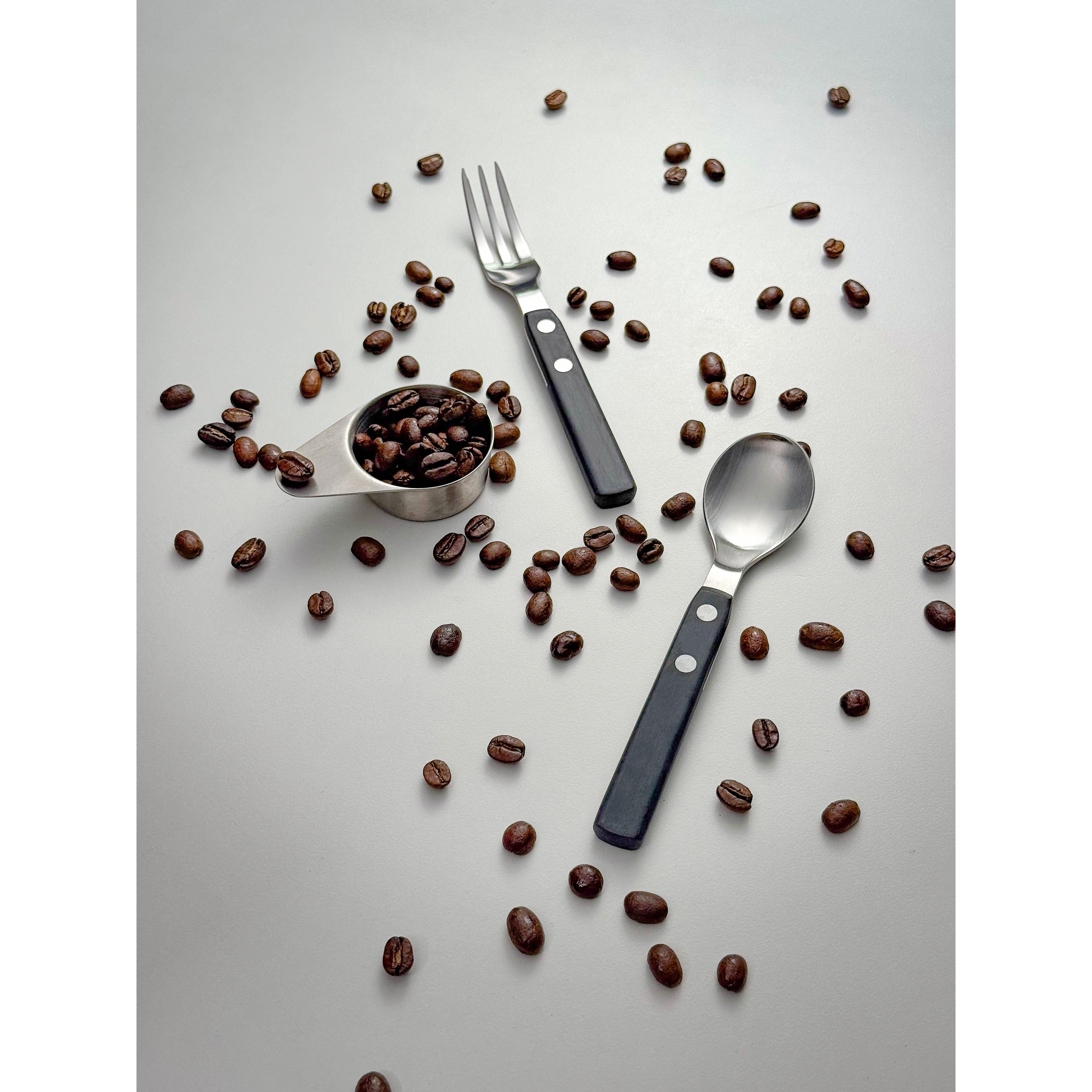 ALPI 6 Piece Coffee Spoon Set - Black-Casa Bugatti USA