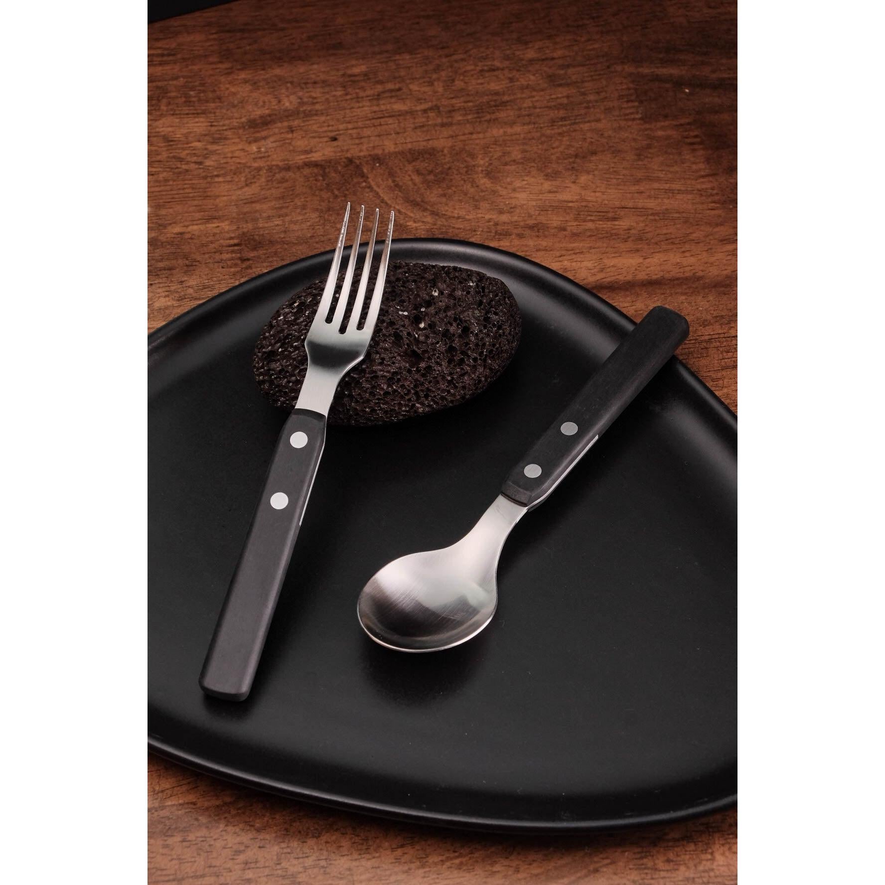 ALPI 6 Piece Coffee Spoon Set - Black-Casa Bugatti USA