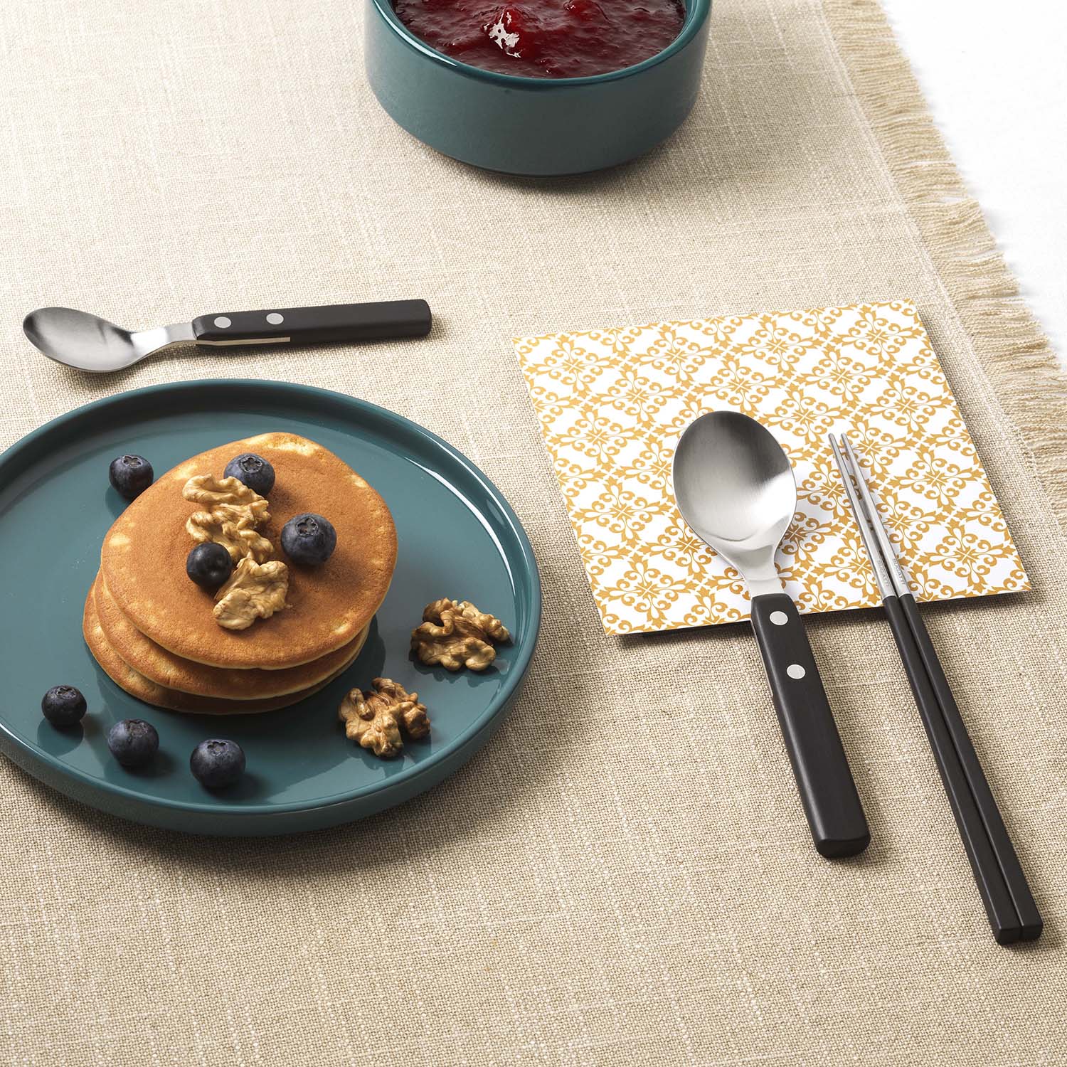 ALPI 6 Piece Coffee Spoon Set - Black-Casa Bugatti USA