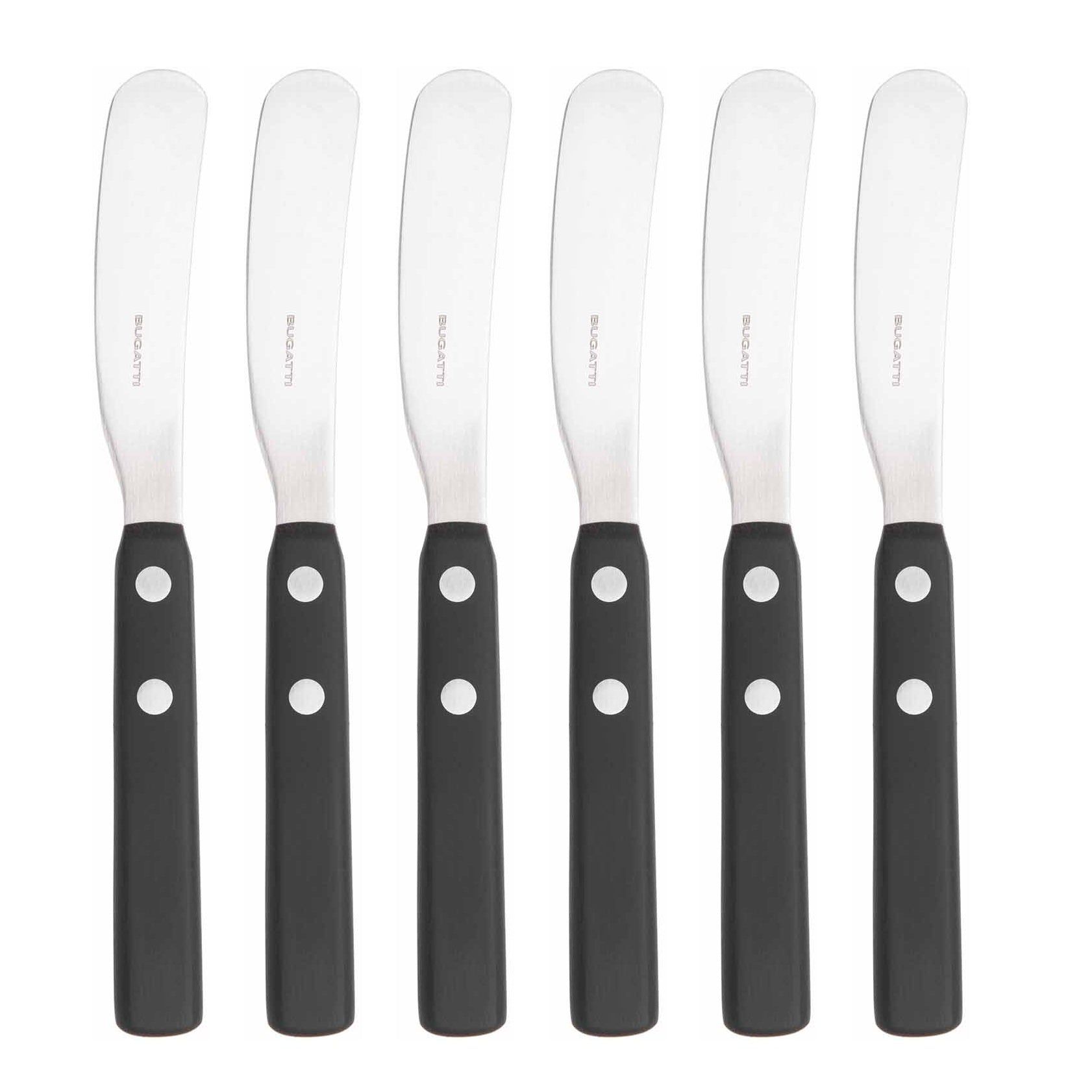 ALPI Spreader / Butter Knife Set - Black-Casa Bugatti USA