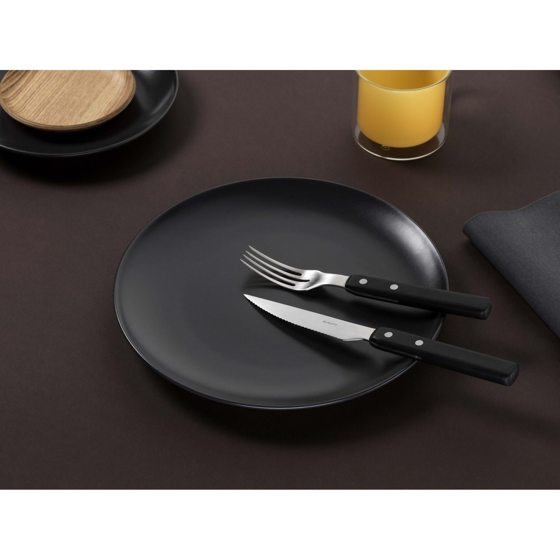 ALPI 6 Piece Steak knife Set black-Casa Bugatti USA