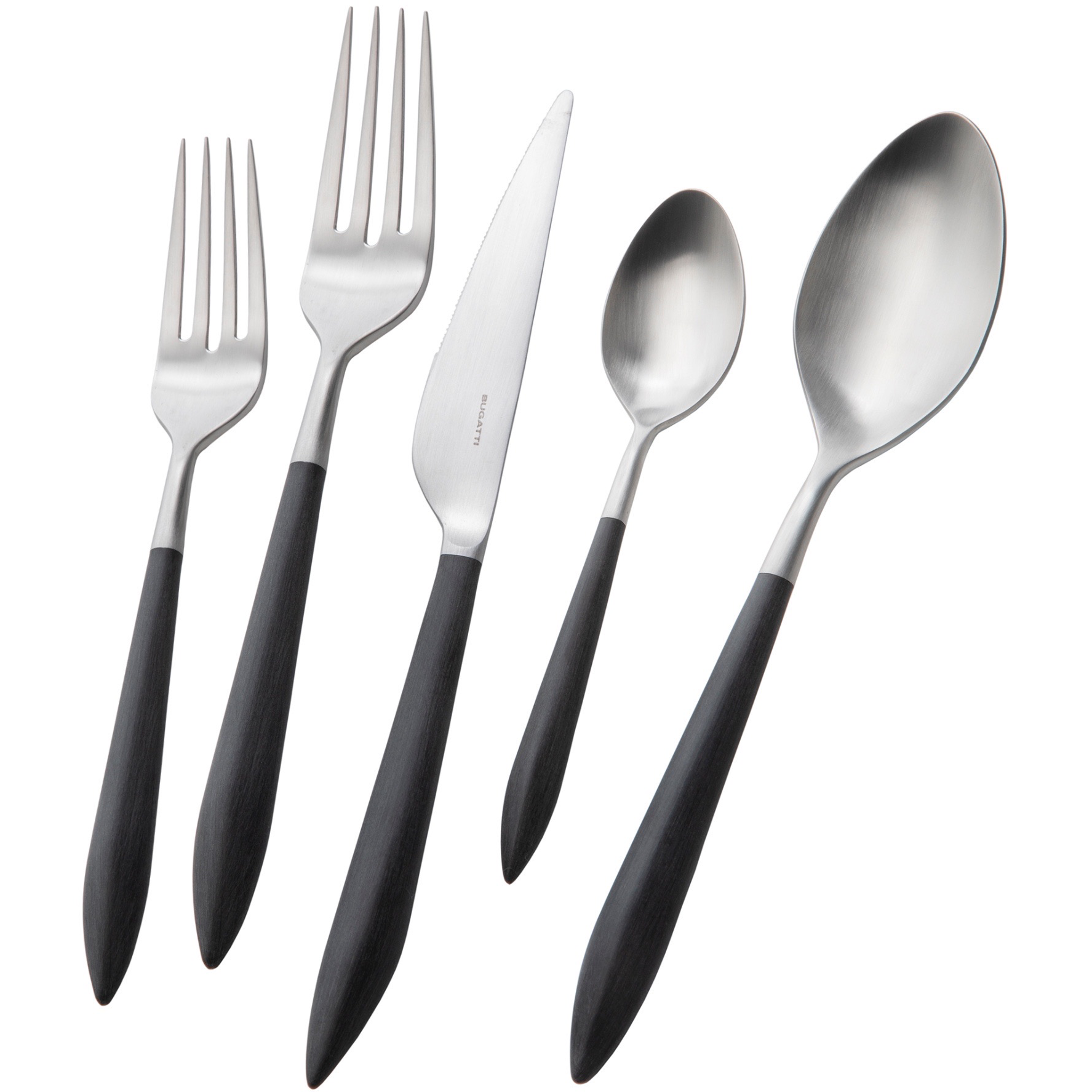 Ares 5 Piece Place Setting black-Casa Bugatti USA
