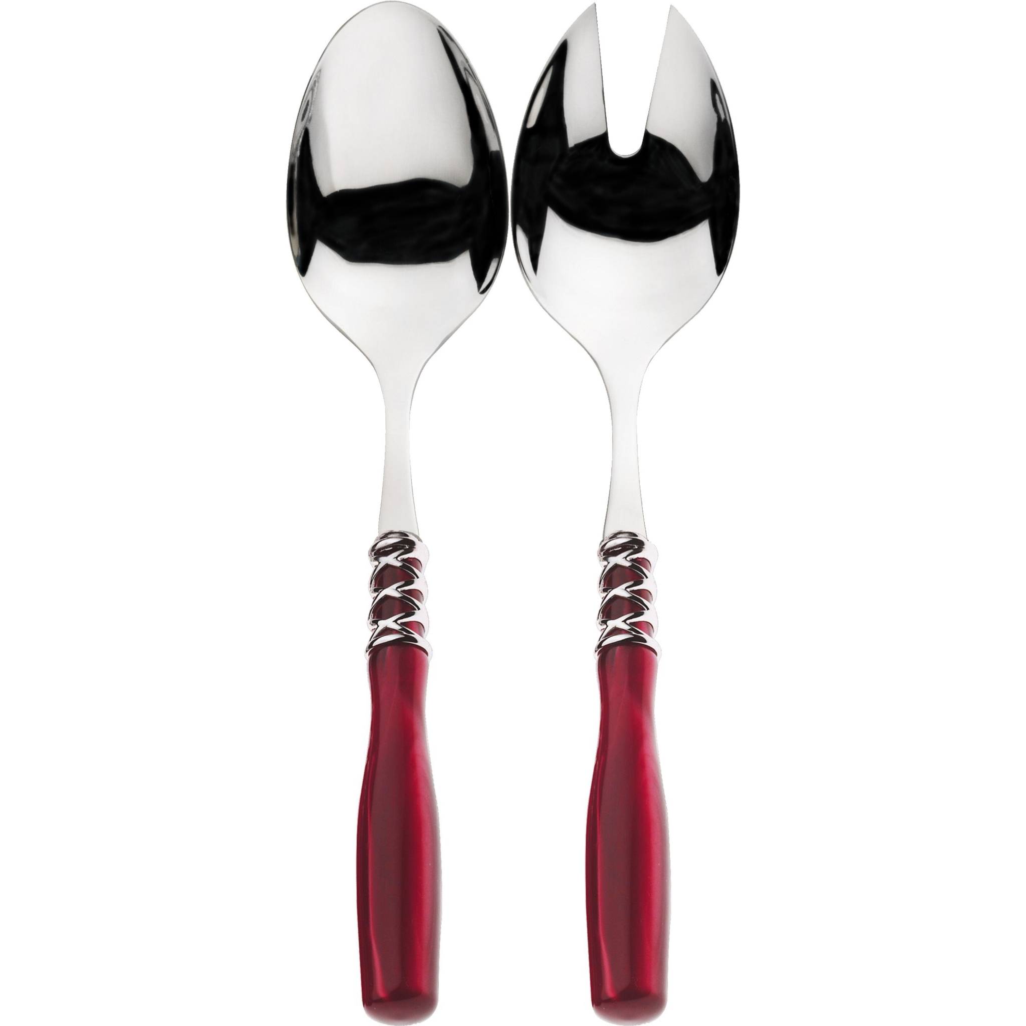 Arianna 2 Piece Salad Serving Set Burgundy-Casa Bugatti USA