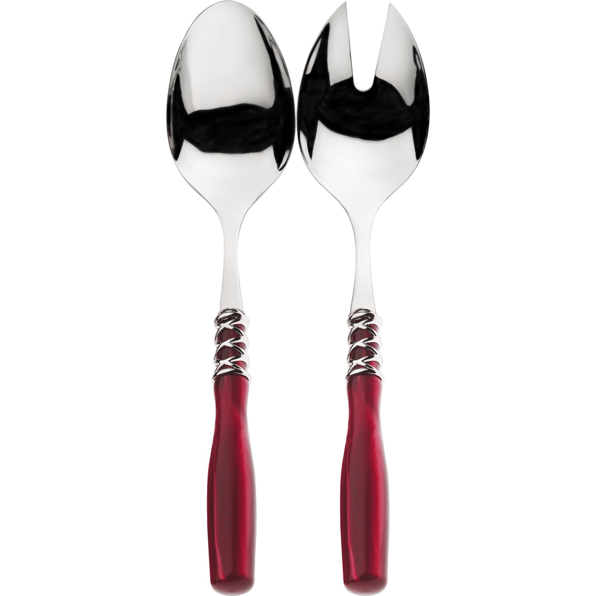 Arianna 2 Piece Salad Serving Set Burgundy-Casa Bugatti USA