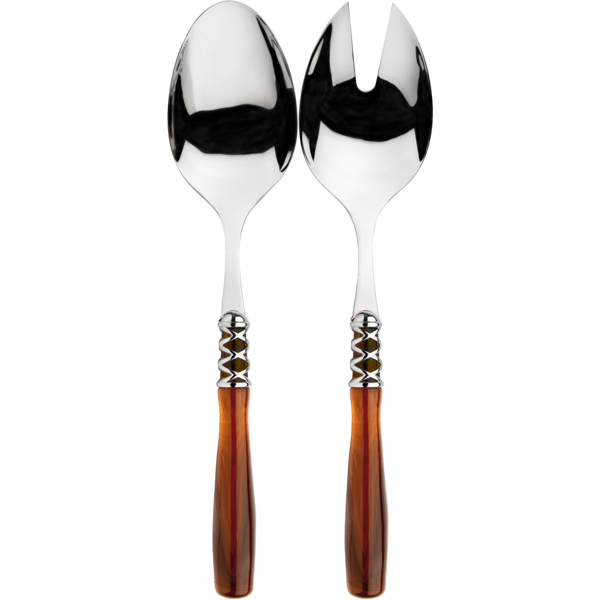 Arianna 2 Piece Salad Serving Set tortoise shell-Casa Bugatti USA