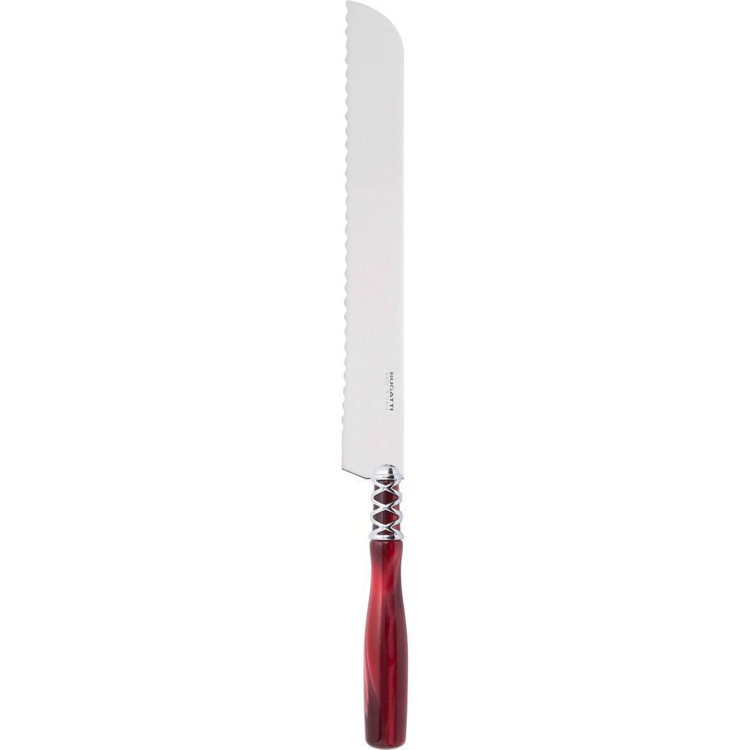 Arianna Brilliant Bread Knife - Burgundy