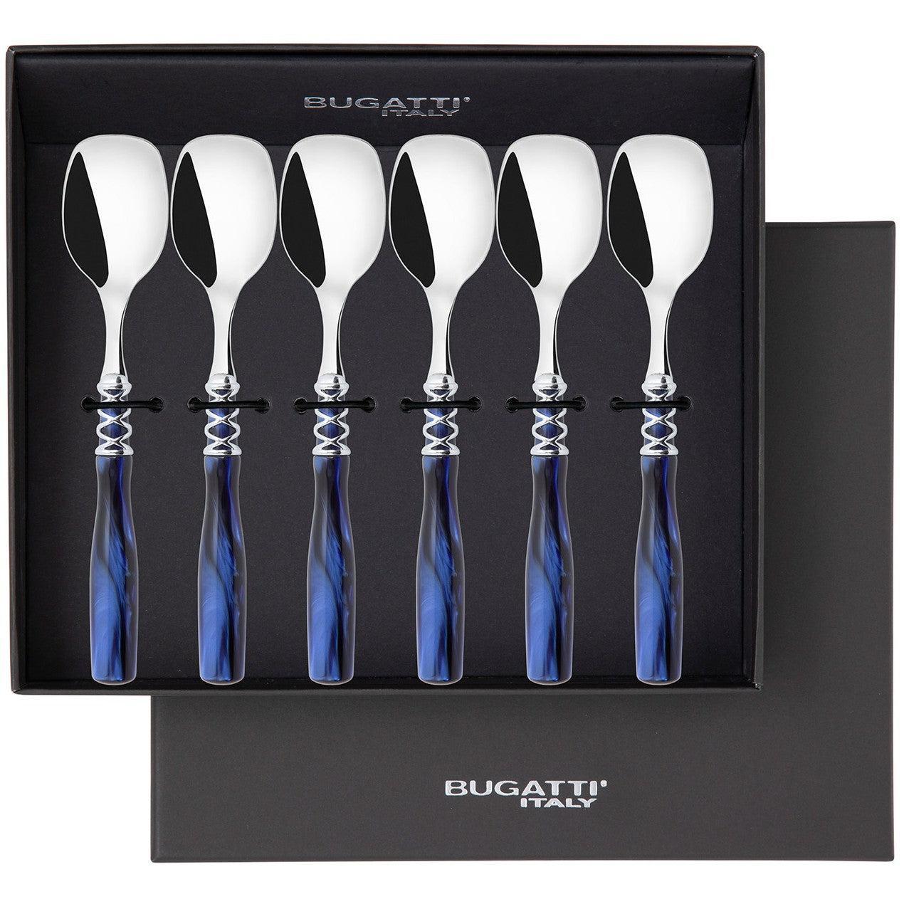Arianna Brilliant Ice Cream Spoons Set in gift box - Royal Blue