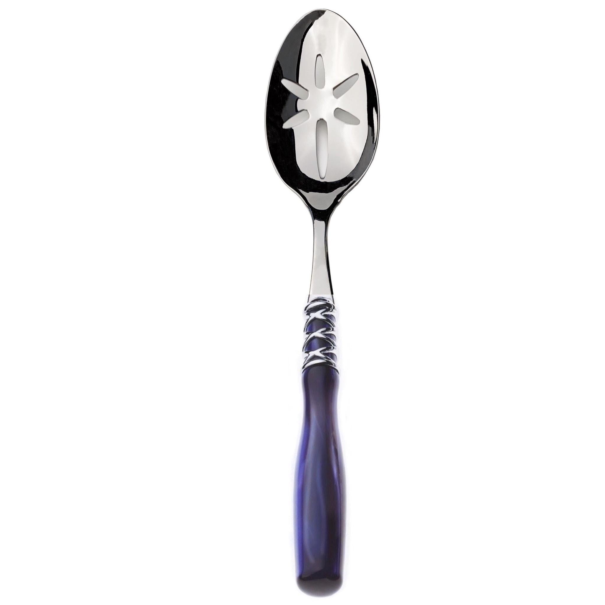 Arianna Slotted Serving Spoon blue-Casa Bugatti USA