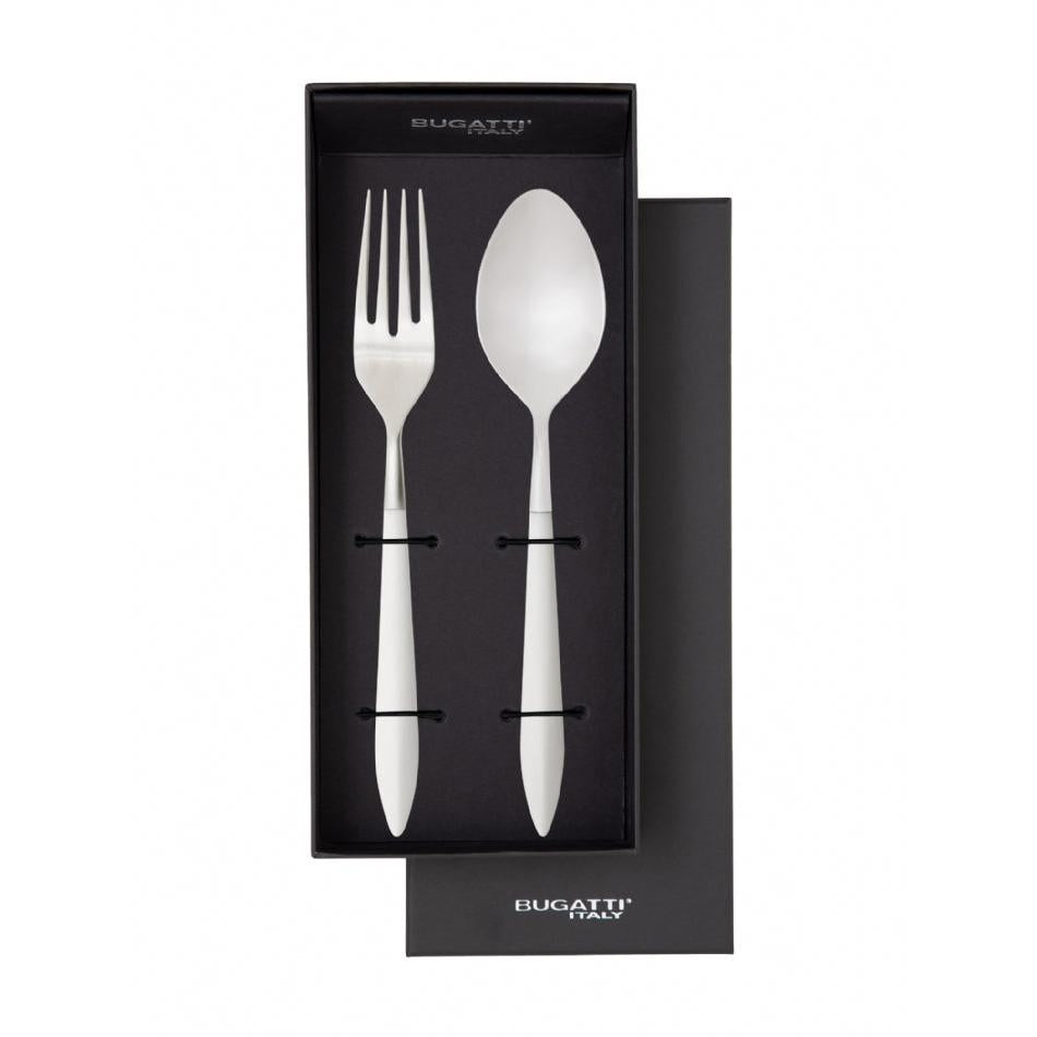 Ares Brushed 2 Piece Serving Set - White-Casa Bugatti USA