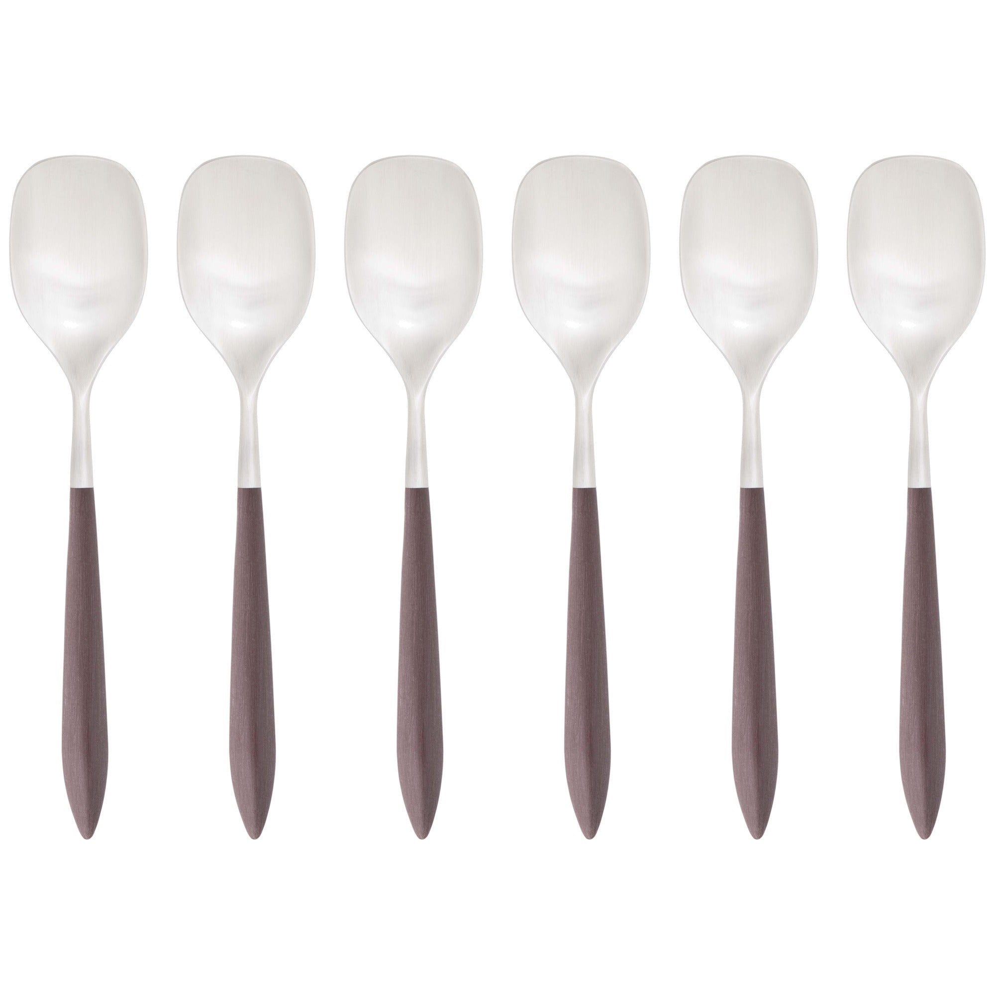 Ares Brushed Ice Cream Spoon Set, Brown — Casa Bugatti