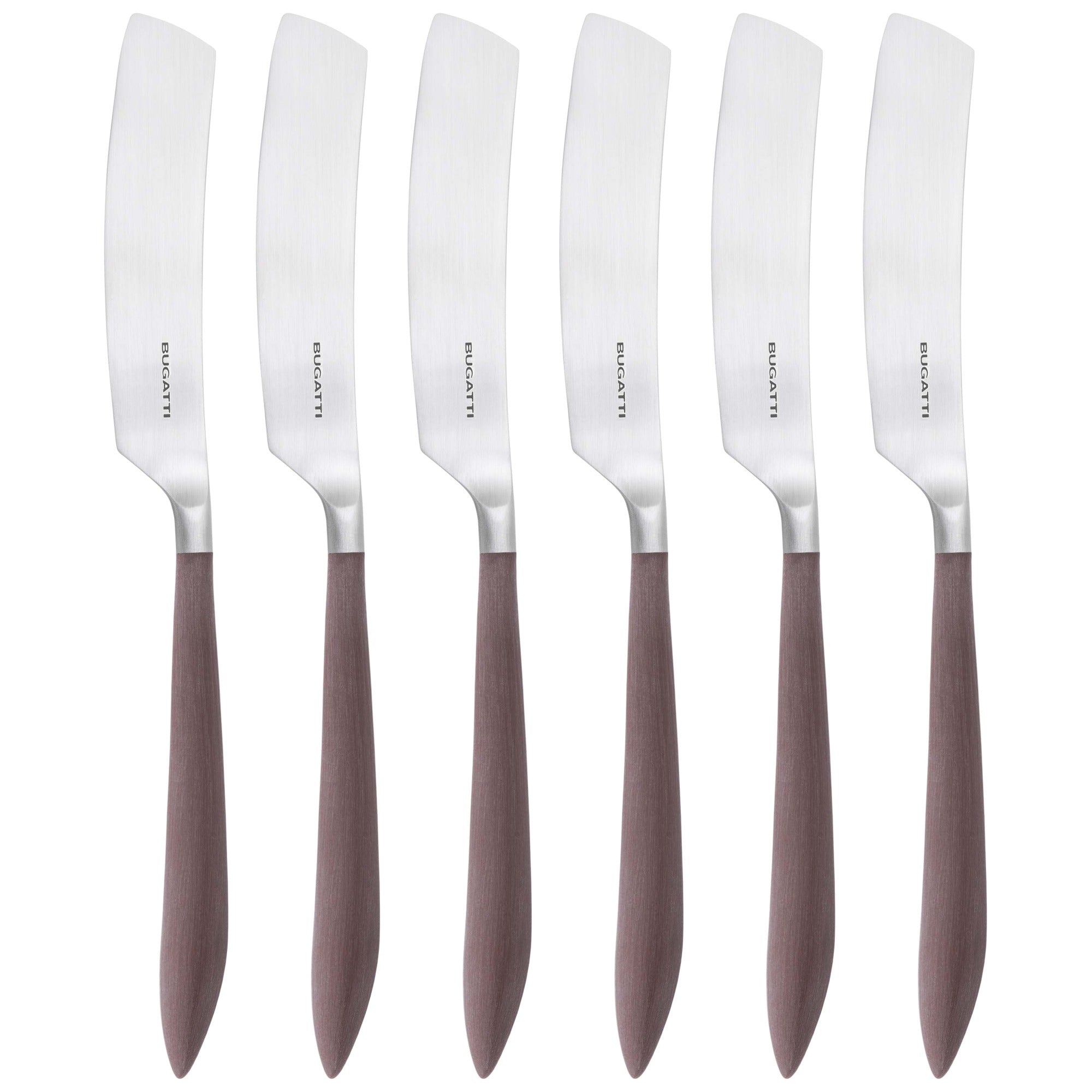 Ares Brushed Butter Knife Set, Brown — Casa Bugatti