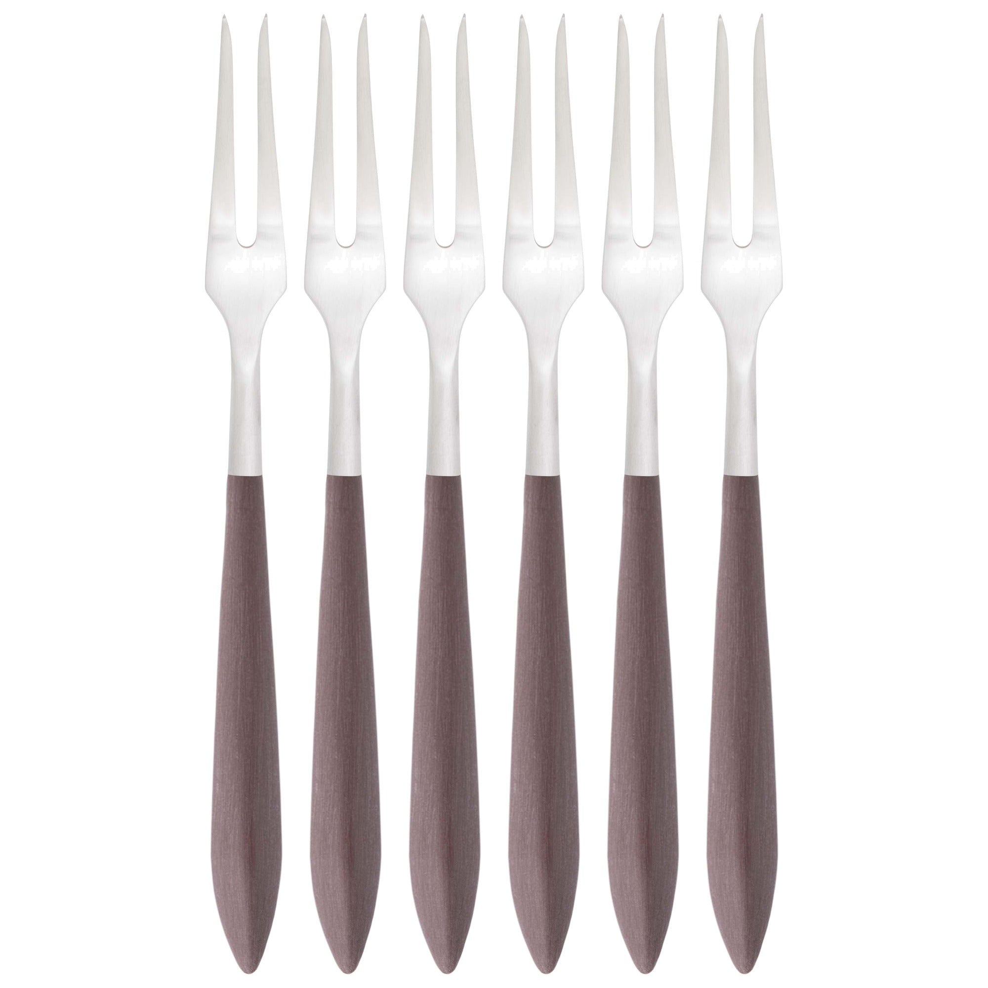 Ares Brushed Escargot Fork Set, Brown — Casa Bugatti