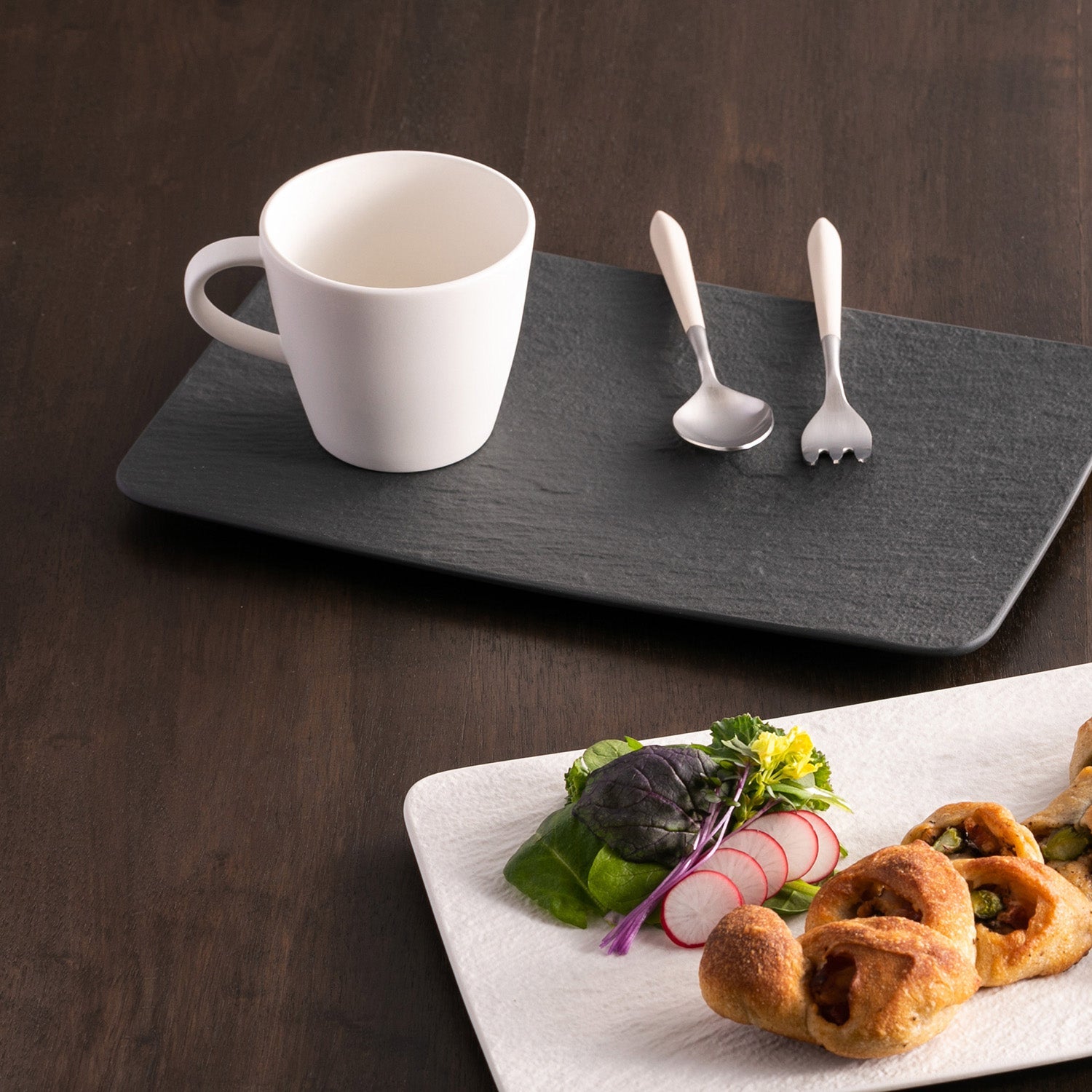 Ares Brushed Coffee Spoon Set - Ivory-Casa Bugatti USA