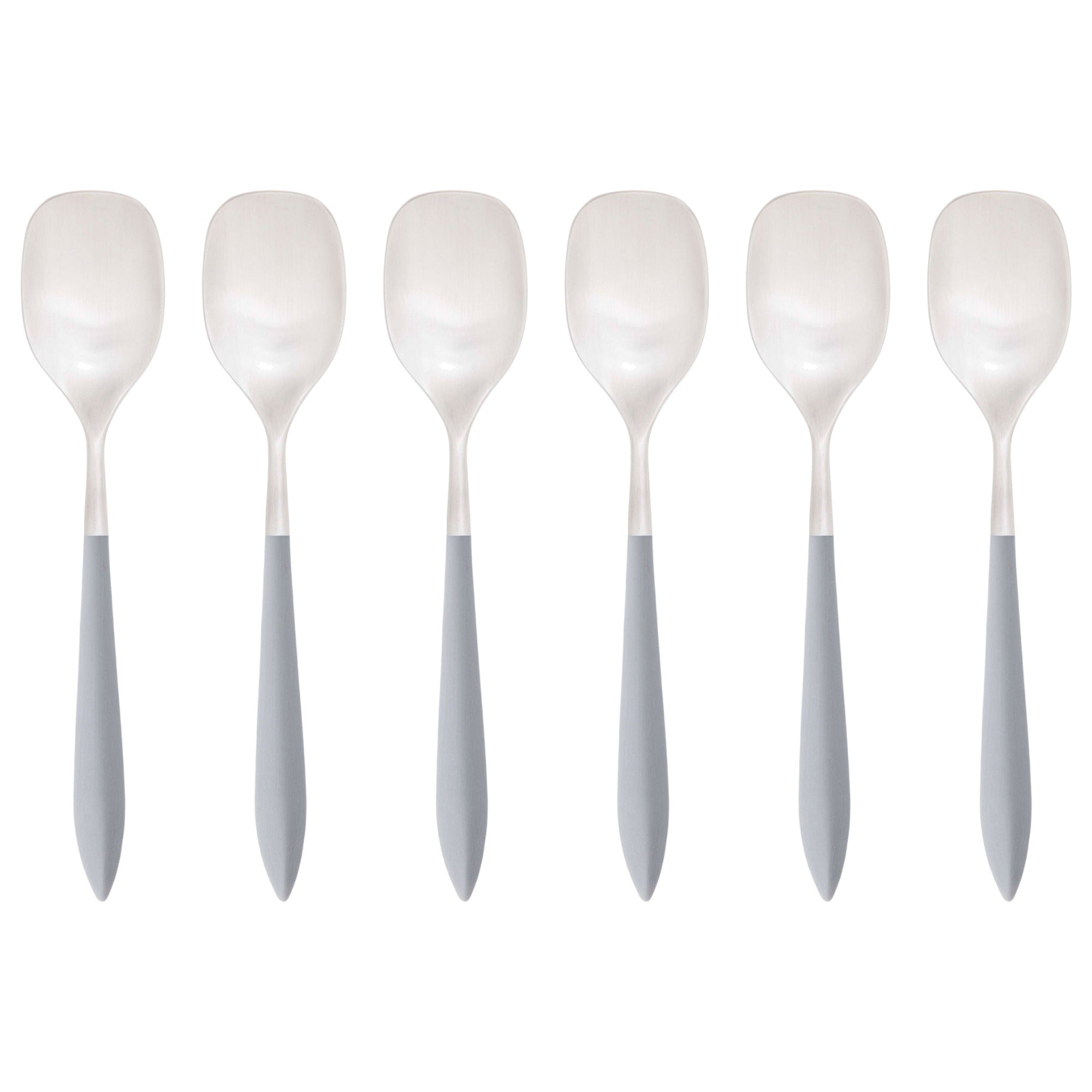 Ares Brushed Ice Cream Spoon Set, Gray — Casa Bugatti
