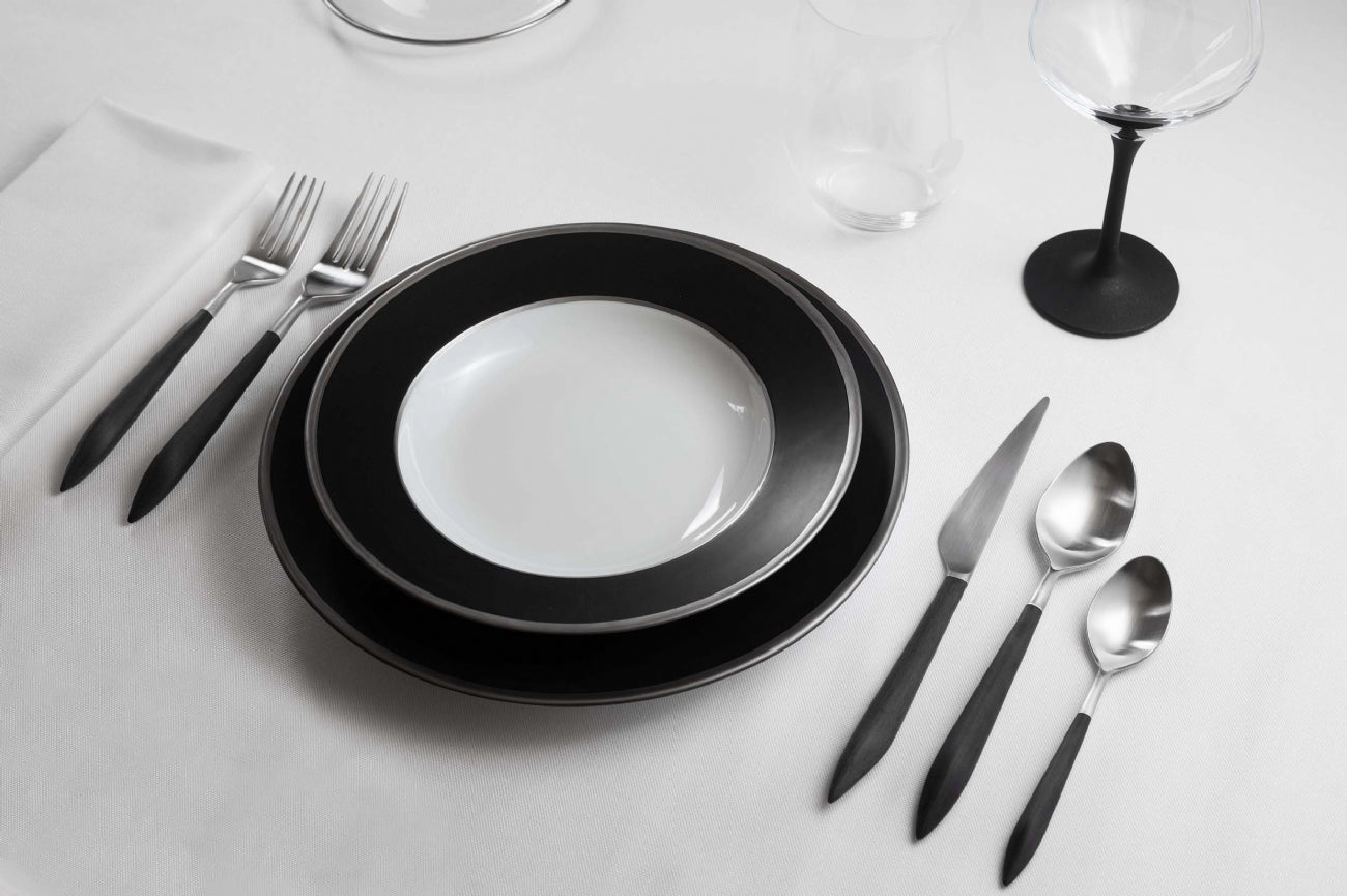 Ares Brushed Coffee Spoon Set, Black — Casa Bugatti