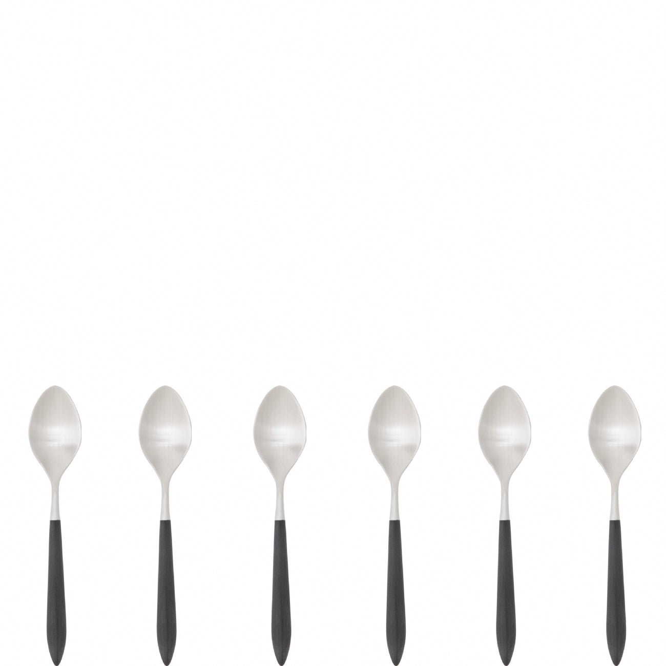 Ares Brushed Moka Spoon Set - Black-Casa Bugatti USA