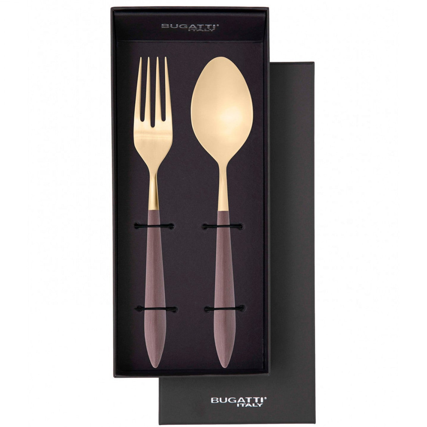 Ares Gold 2 Piece Serving Set - Brown-Casa Bugatti USA