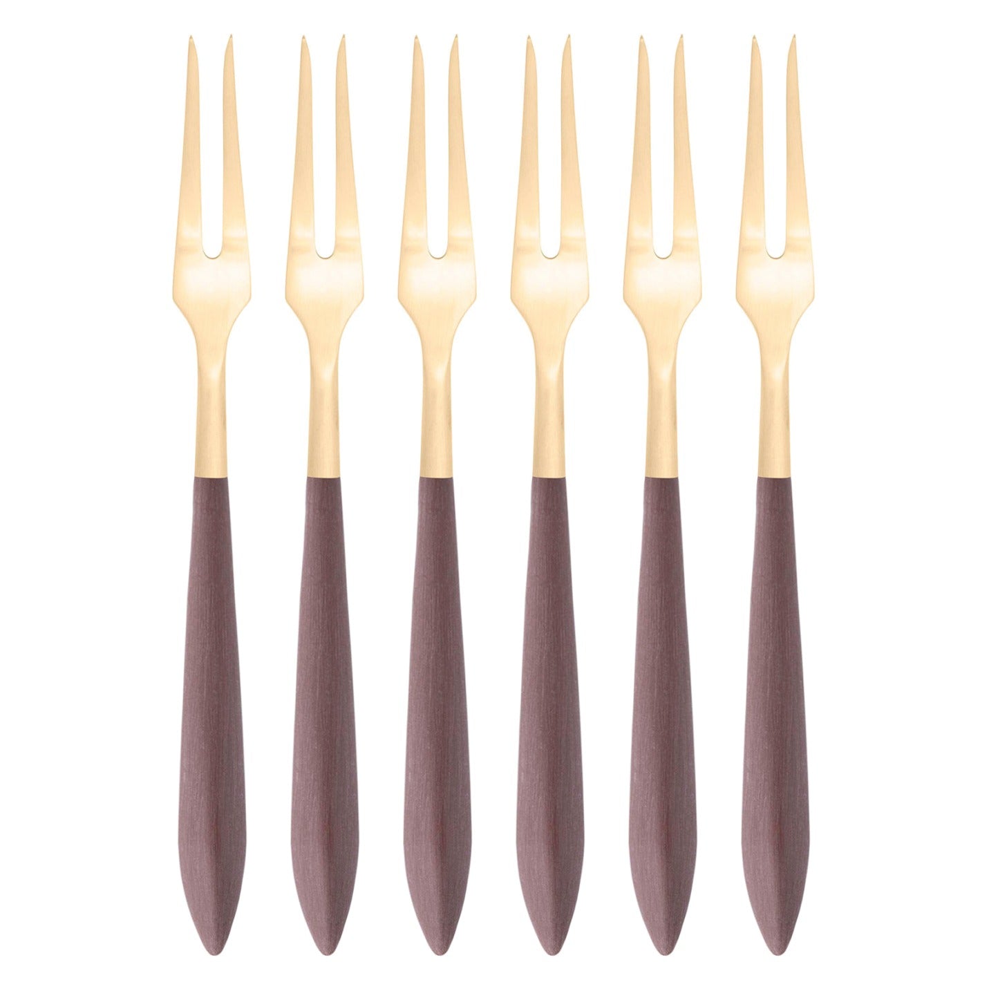 Ares Gold Escargot Fork Set, Brown — Casa Bugatti
