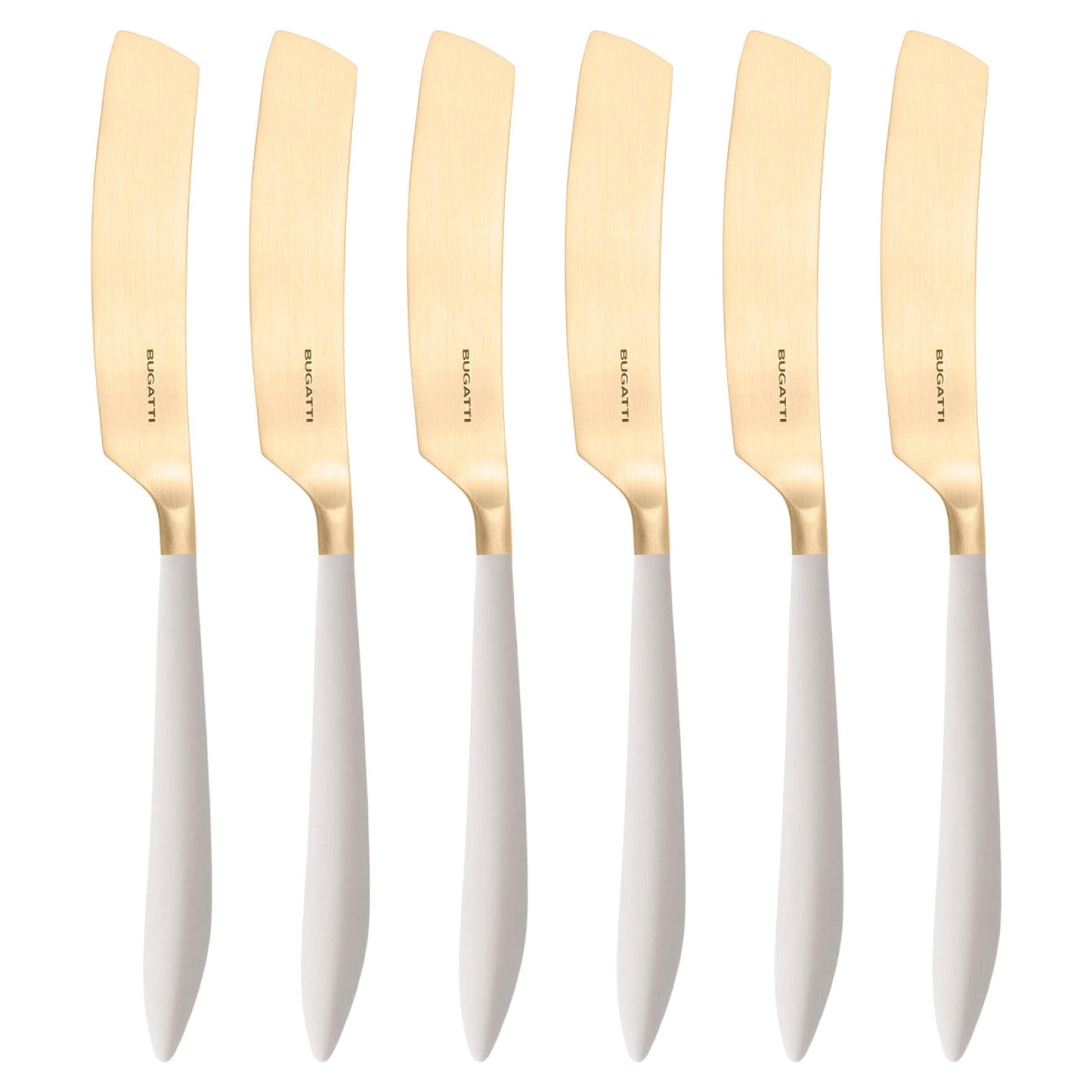 Ares Gold Butter Knife Set - Ivory-Casa Bugatti USA