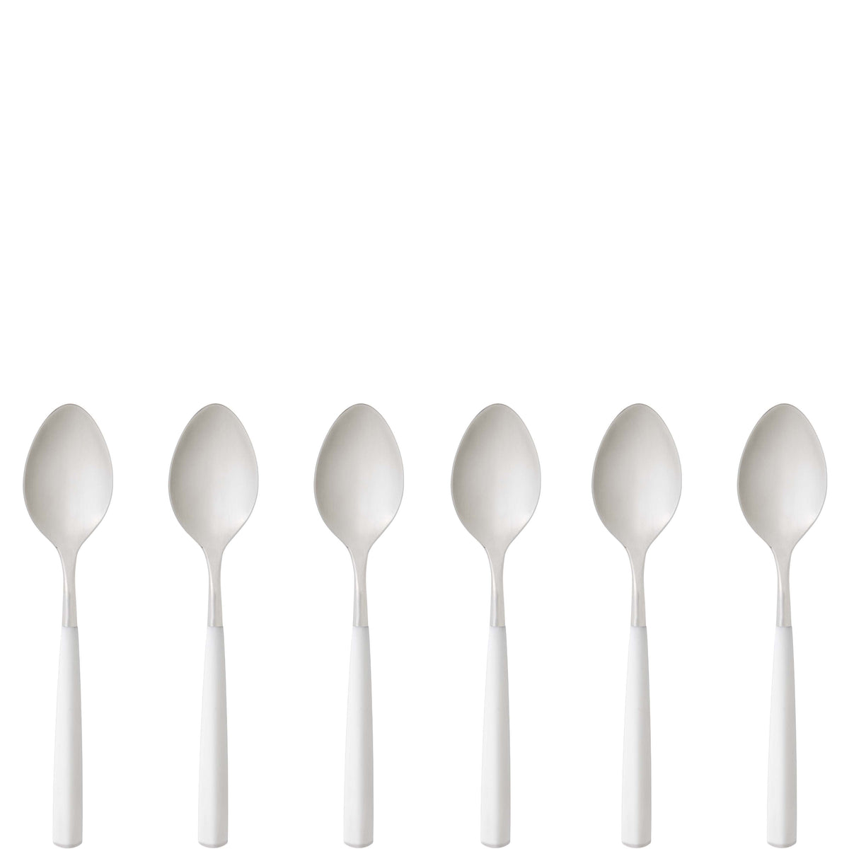 Athena Coffee Spoon Set, White Matte — Casa Bugatti