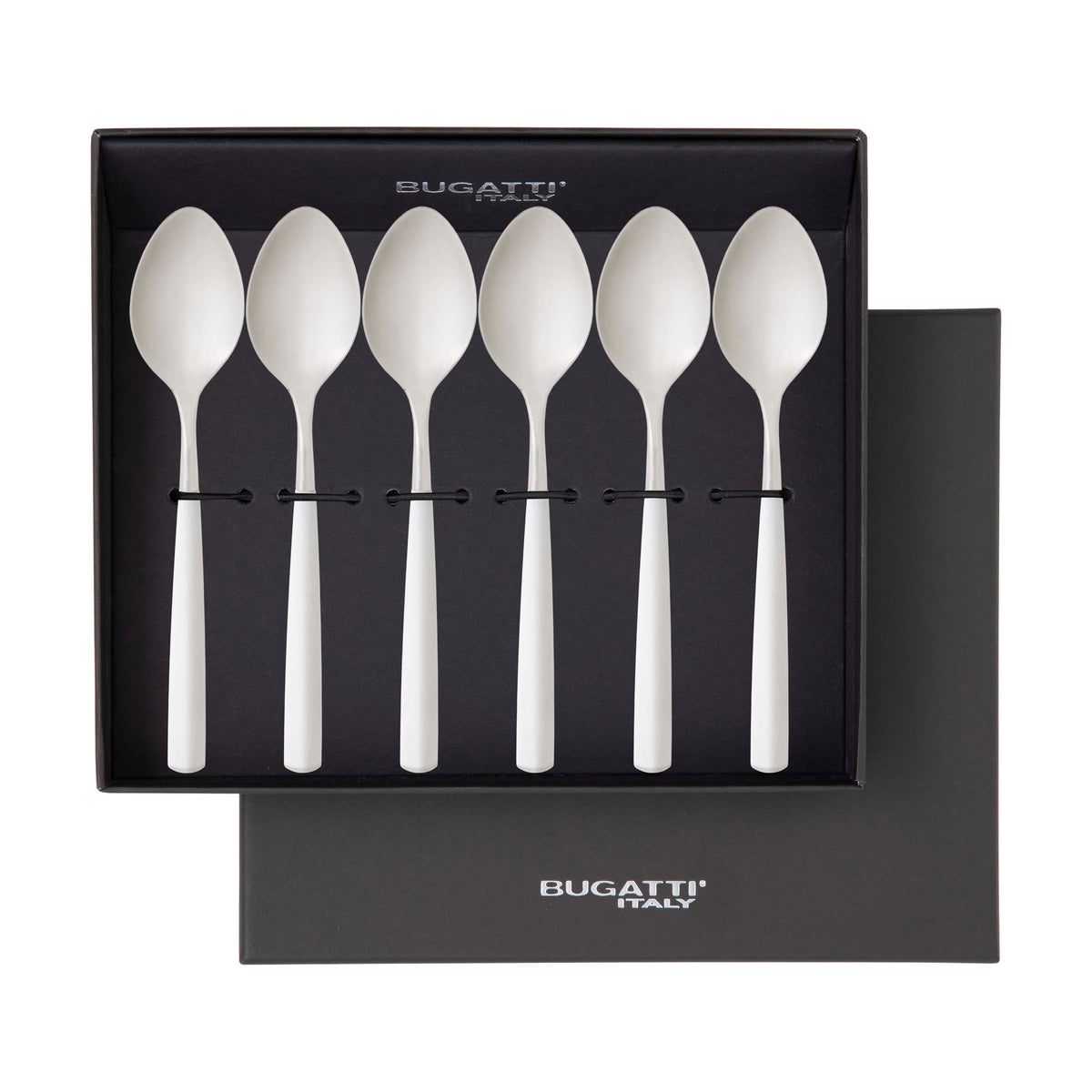 Athena Coffee Spoon Set, White Matte — Casa Bugatti