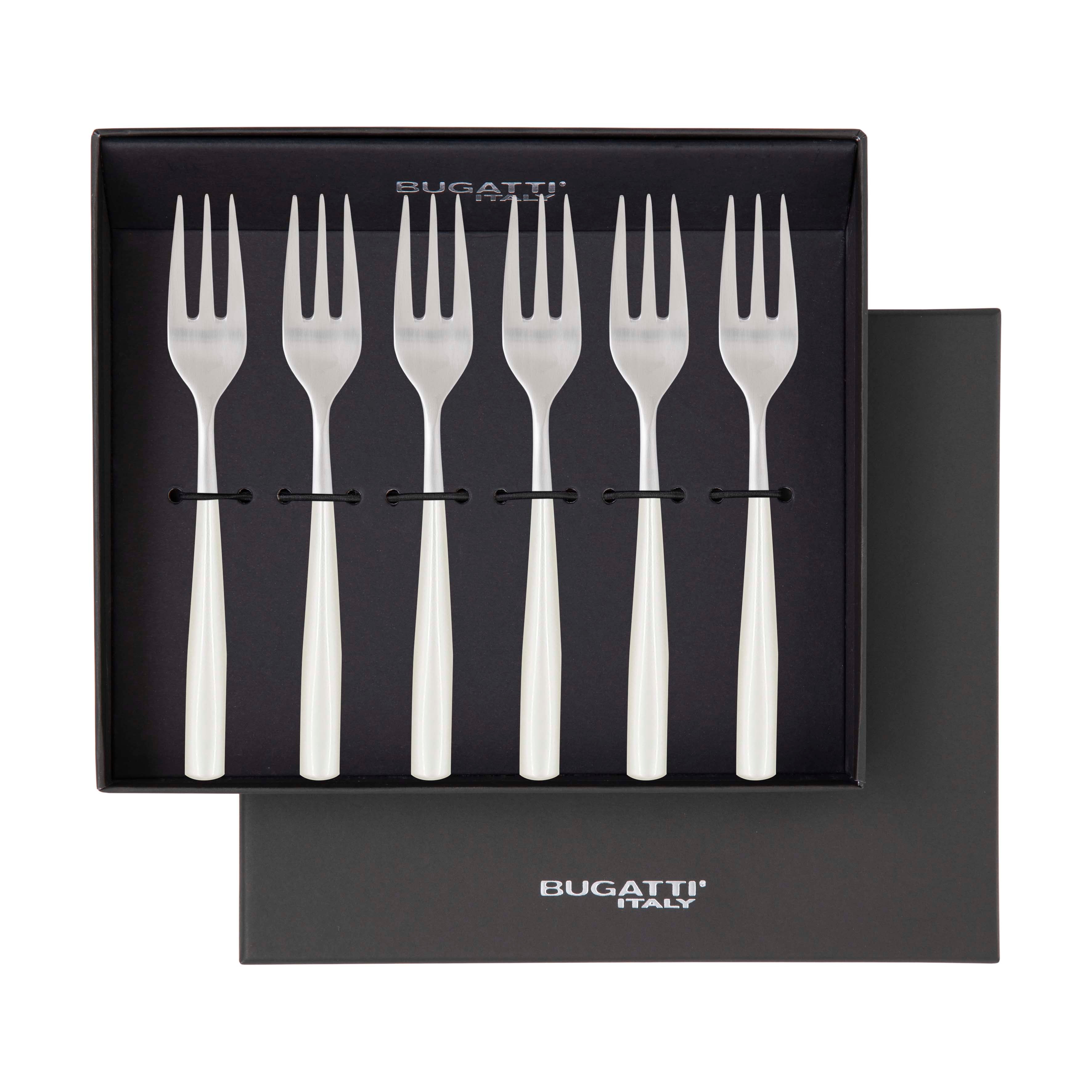 Athena Cocktail Fork Set, Ivory Pearl — Casa Bugatti