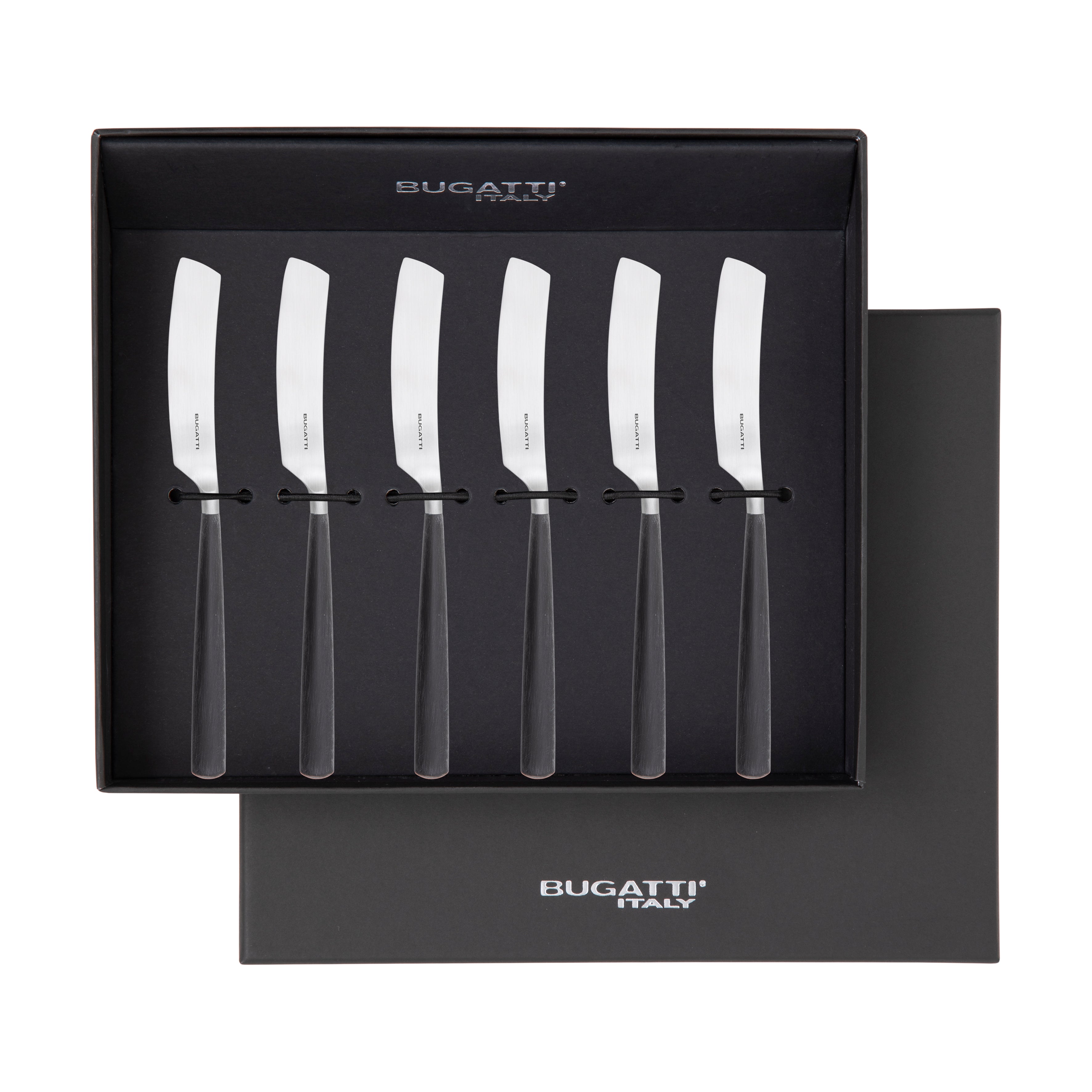 Athena Butter Knife Set, Black Matte — Casa Bugatti