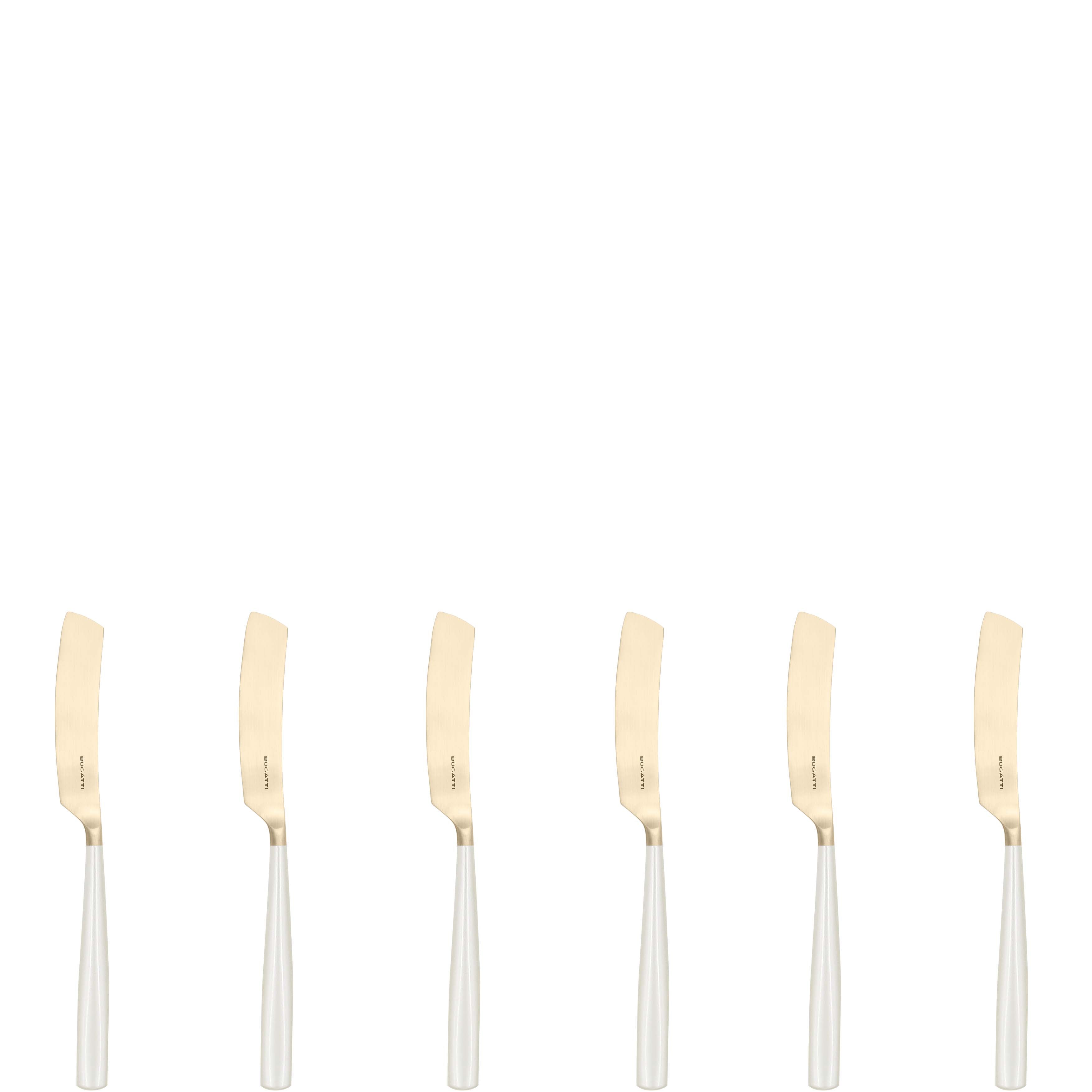 Athena Champagne Butter Knife Set, Ivory Pearl — Casa Bugatti