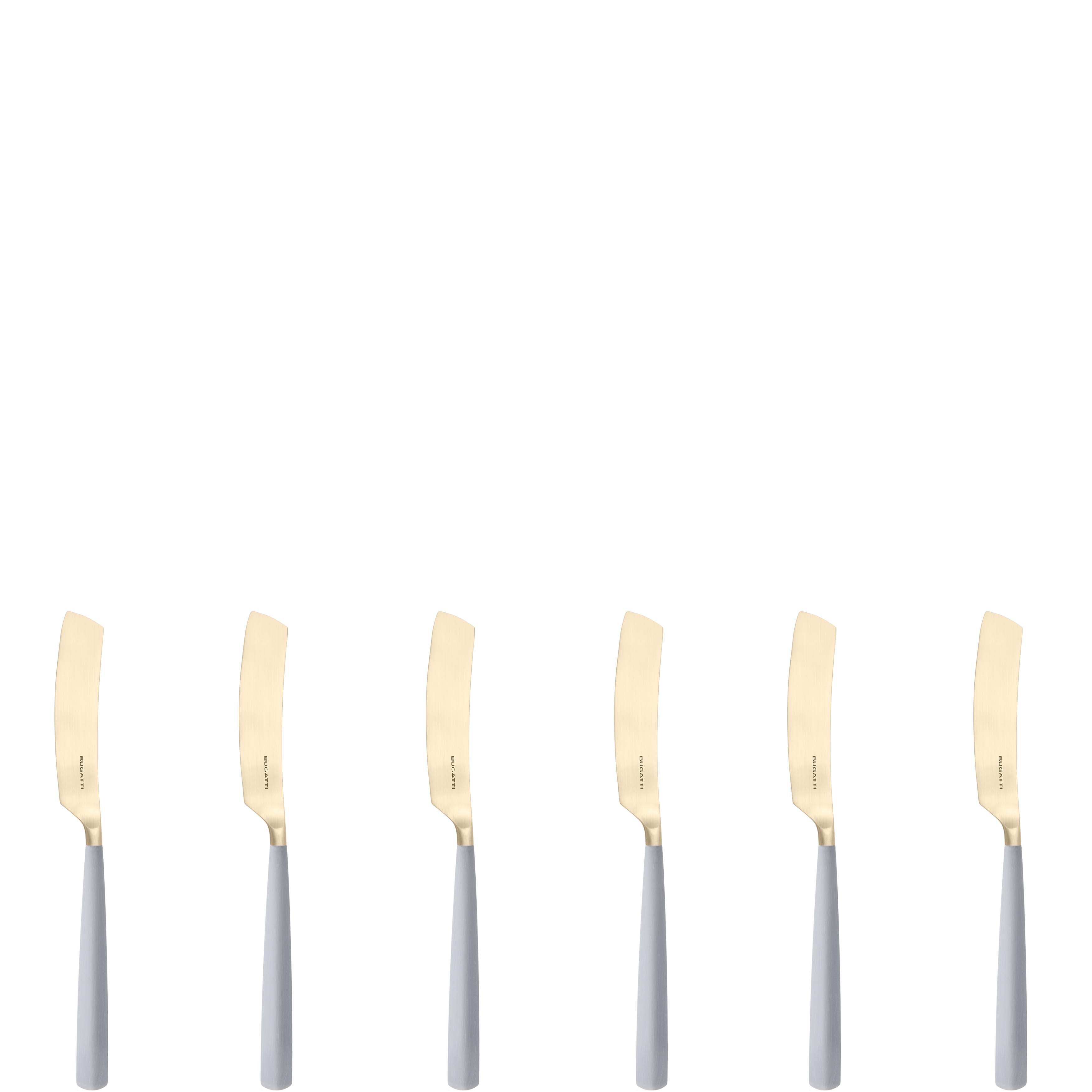Athena Champagne Butter Knife Set, Gray Matte — Casa Bugatti