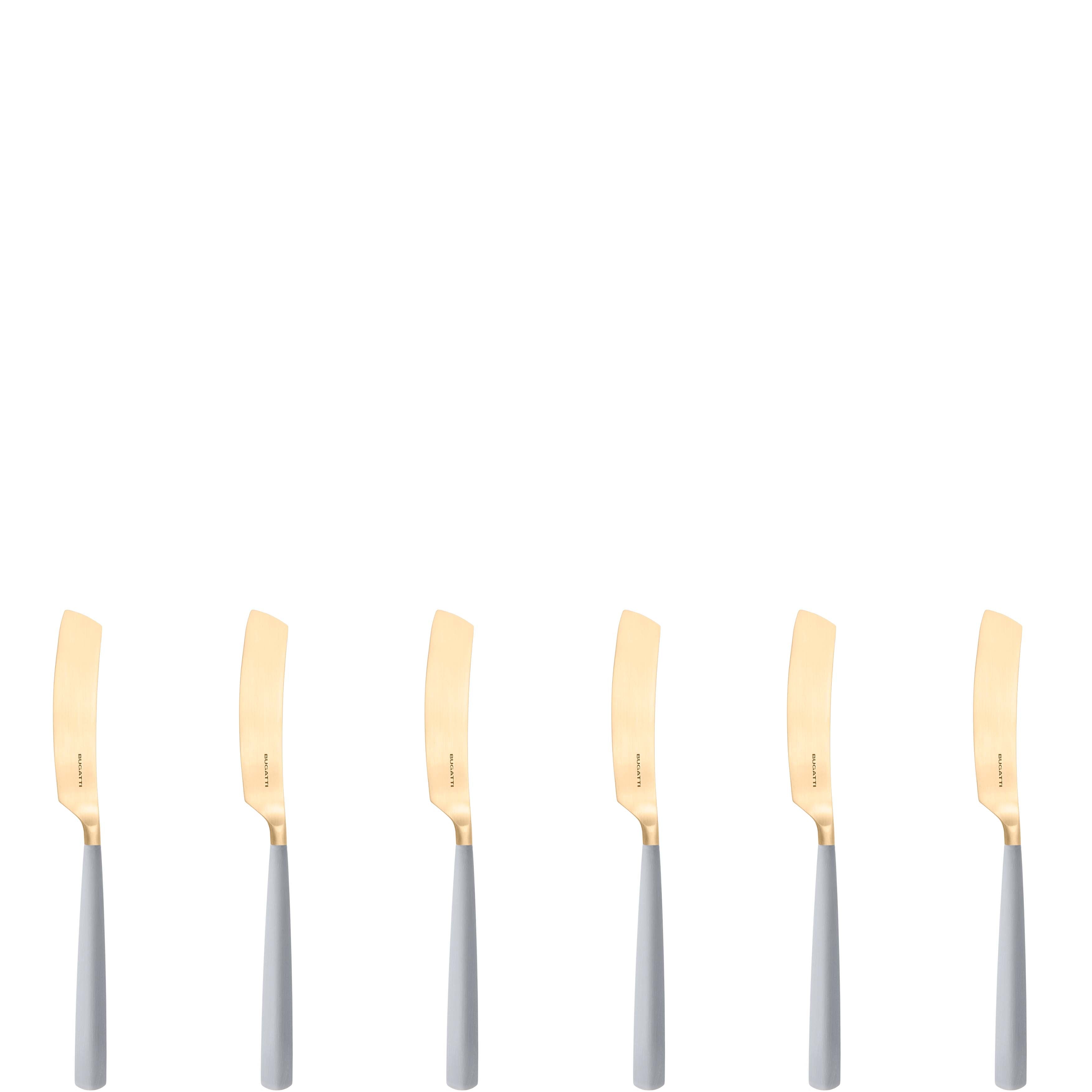 Athena Gold Butter Knife Set, Gray Matte — Casa Bugatti