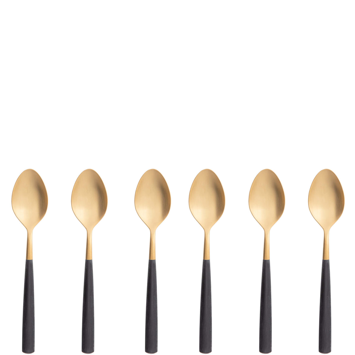 Athena Gold Coffee Spoon Set, Black Matte — Casa Bugatti