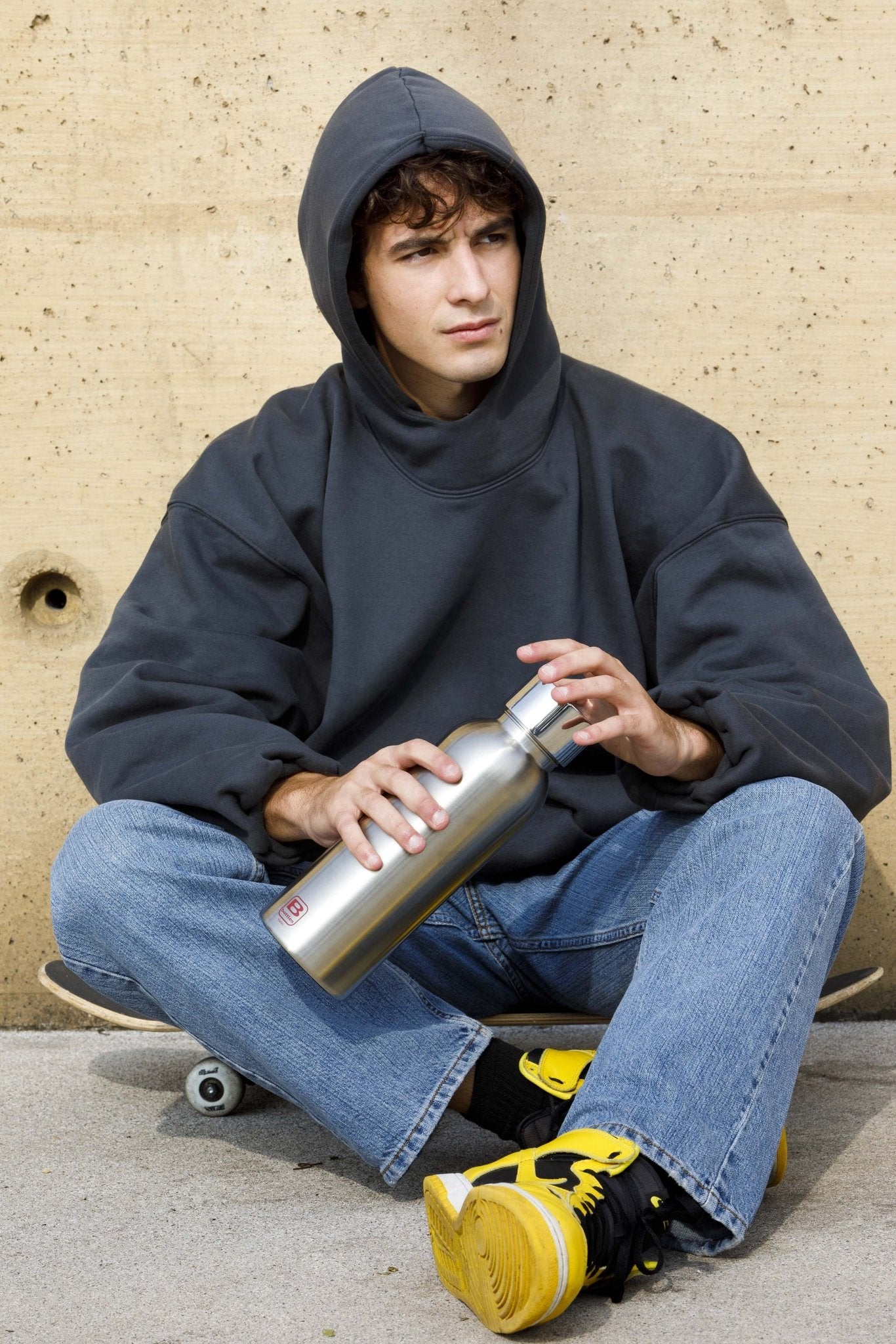 B Bottle Twin 1.5 L / 50.7 fl. oz. Steel Brushed-Casa Bugatti USA