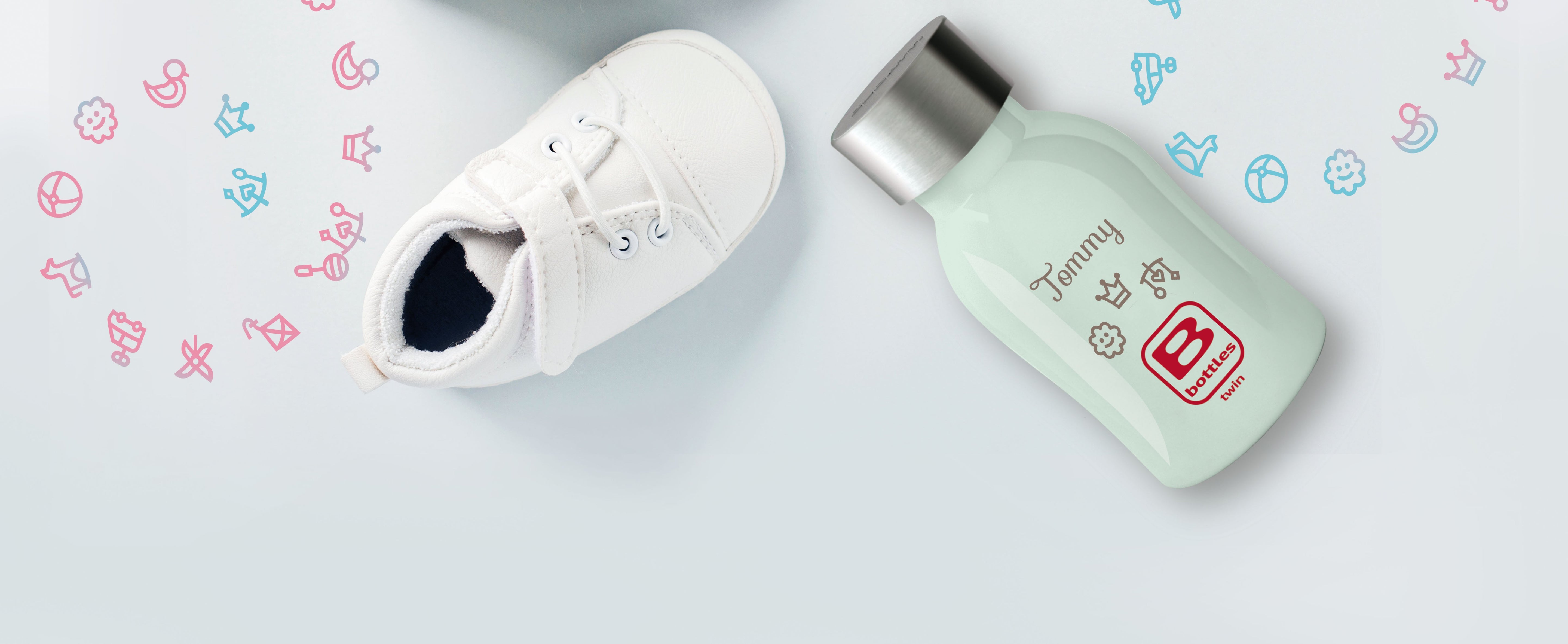 B Bottle Twin - 350 ml / 11.8 fl. oz Light Green-Casa Bugatti USA