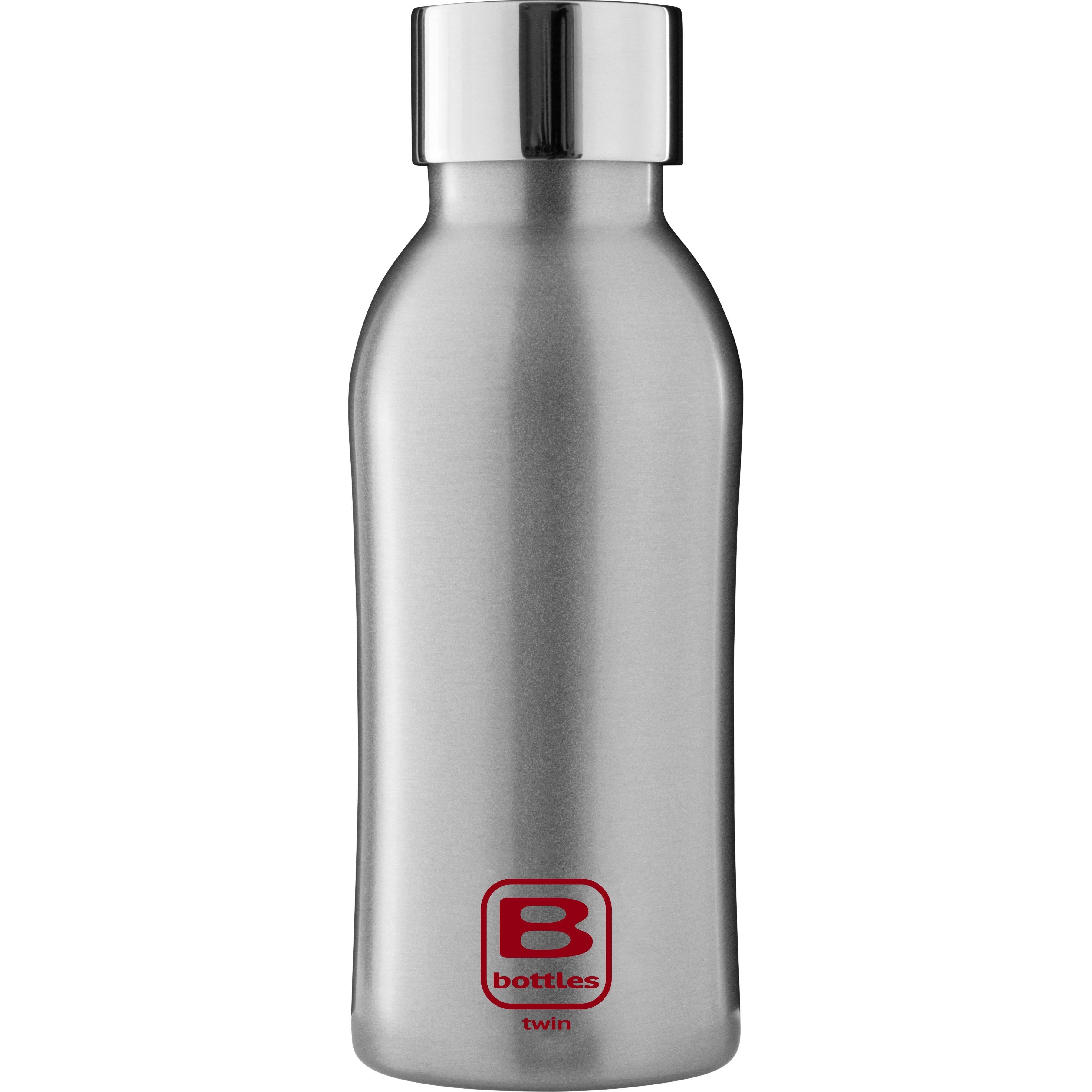 B Bottle Twin 350 ml / 11.8 fl. oz Silver Brushed-Casa Bugatti USA