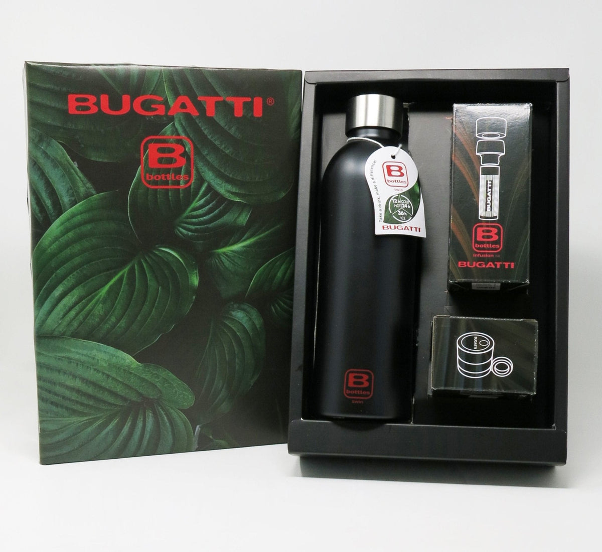 B Bottle Twin 800 ml / 27 fl. oz. Nero Opaco-Casa Bugatti USA
