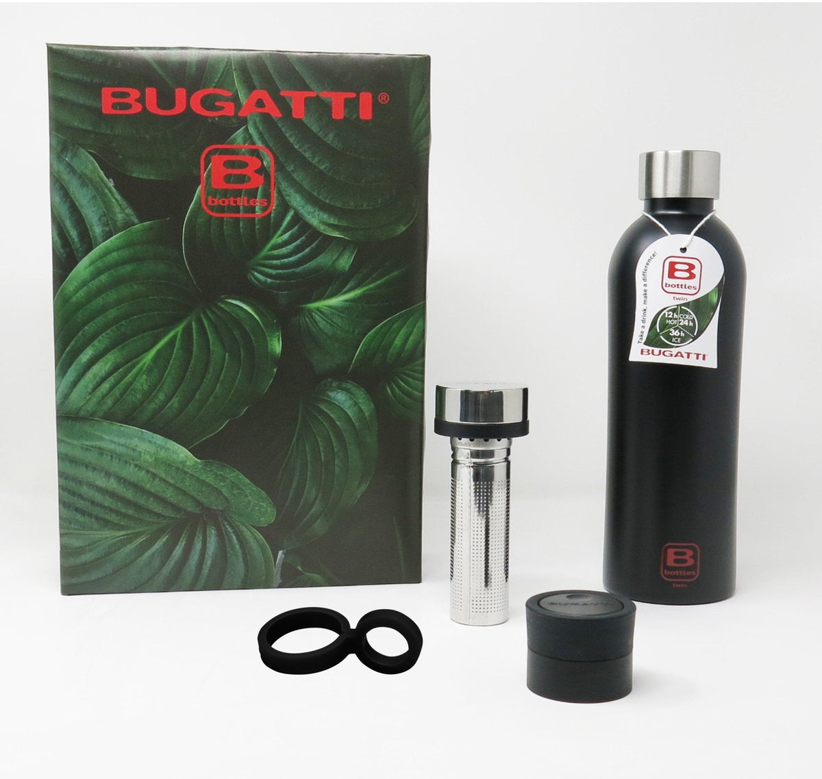 B Bottle Twin 800 ml / 27 fl. oz. Nero Opaco-Casa Bugatti USA