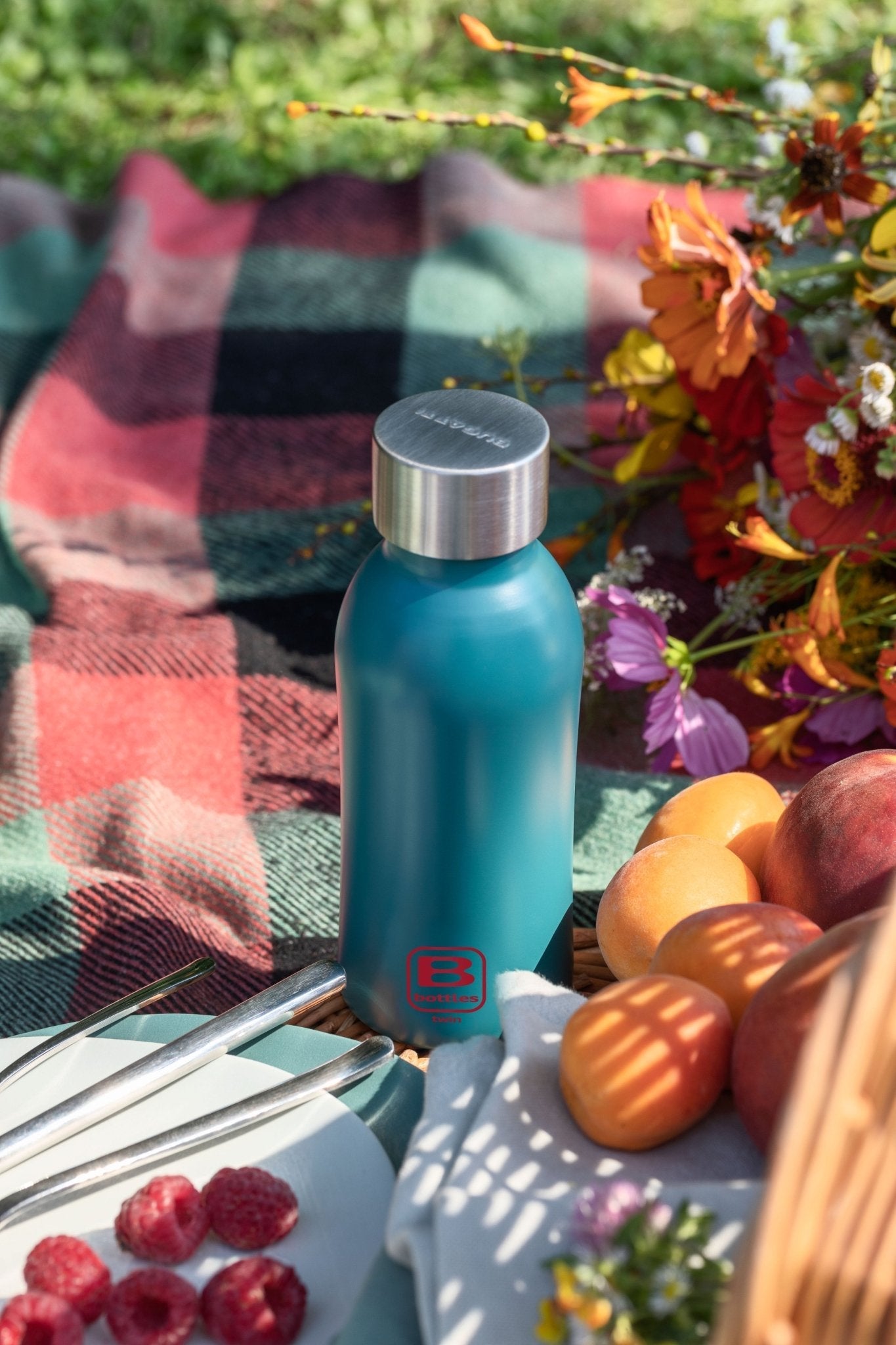 B Bottle Twin 350 ml / 11.8 fl. oz Teal Blue-Casa Bugatti USA