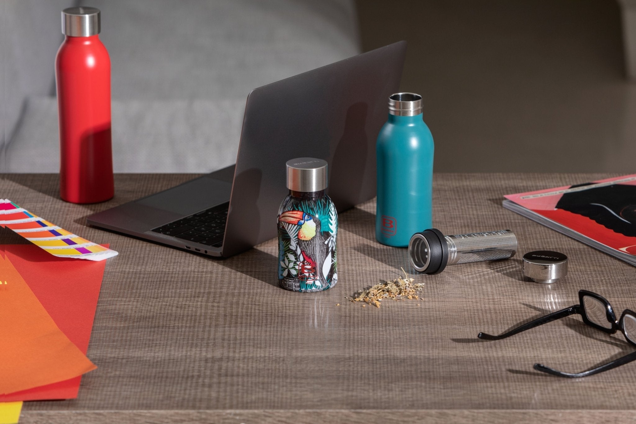B Bottle Twin 350 ml / 11.8 fl. oz Teal Blue-Casa Bugatti USA